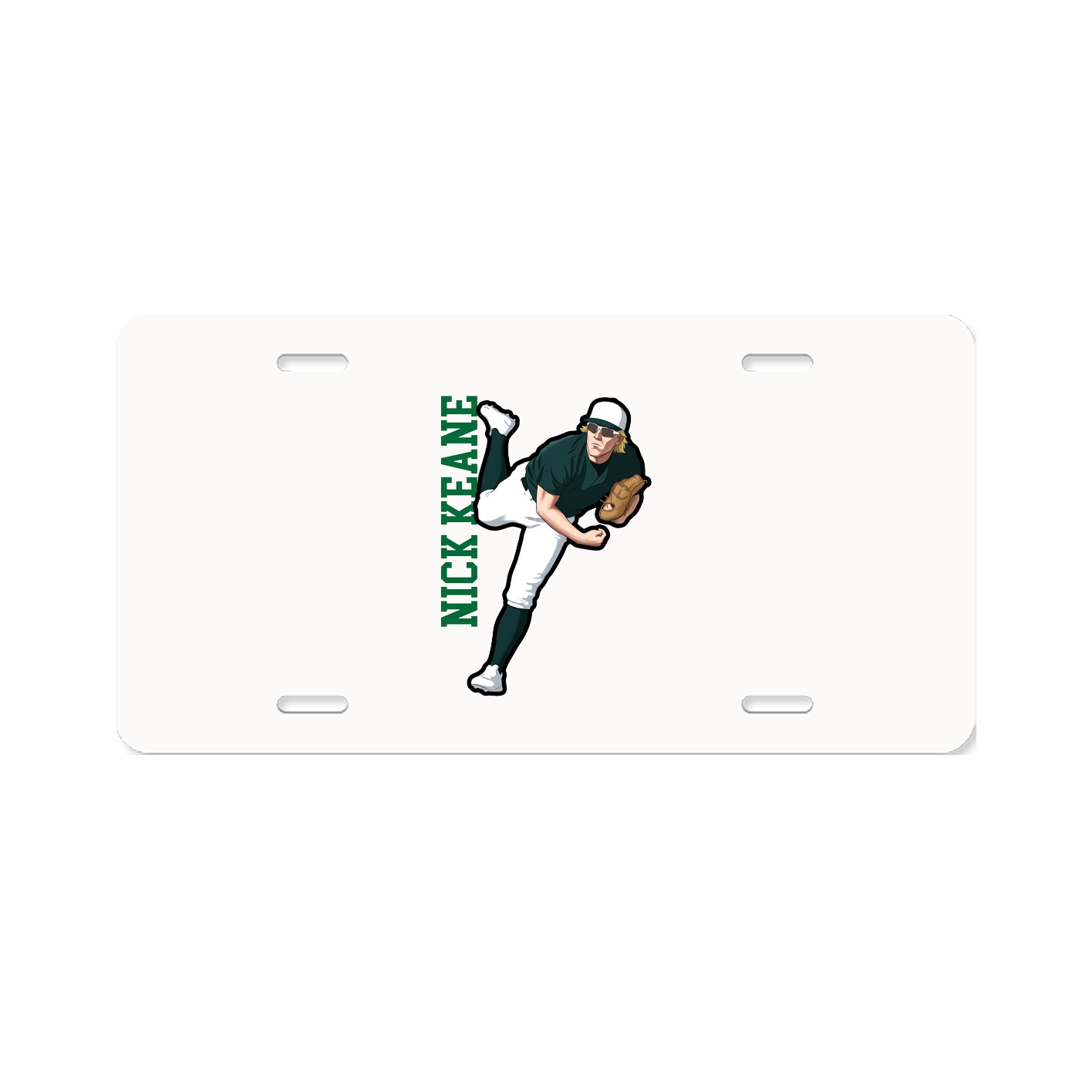License Plate — Name Vertical in Classic