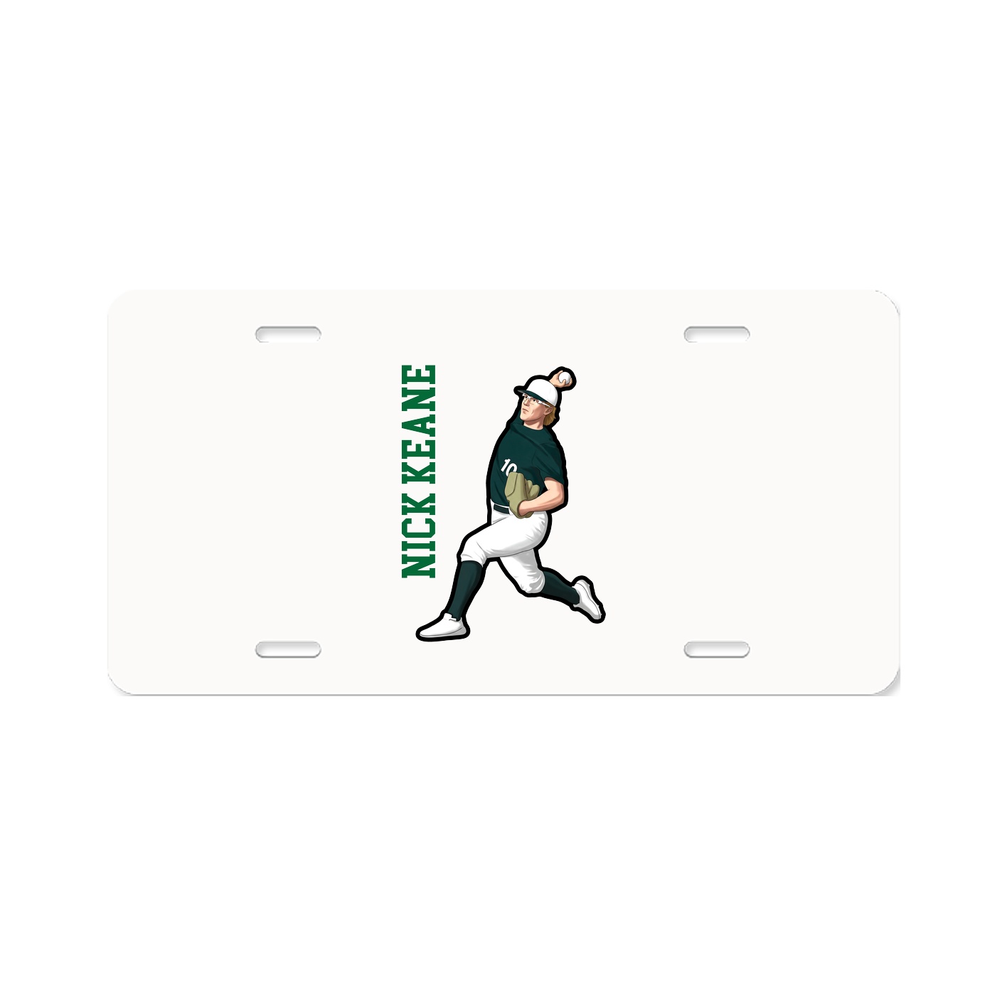 License Plate — Name Vertical in Classic