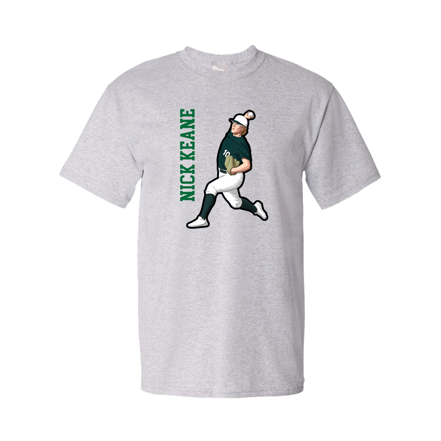 Tee — Name Vertical in Grey