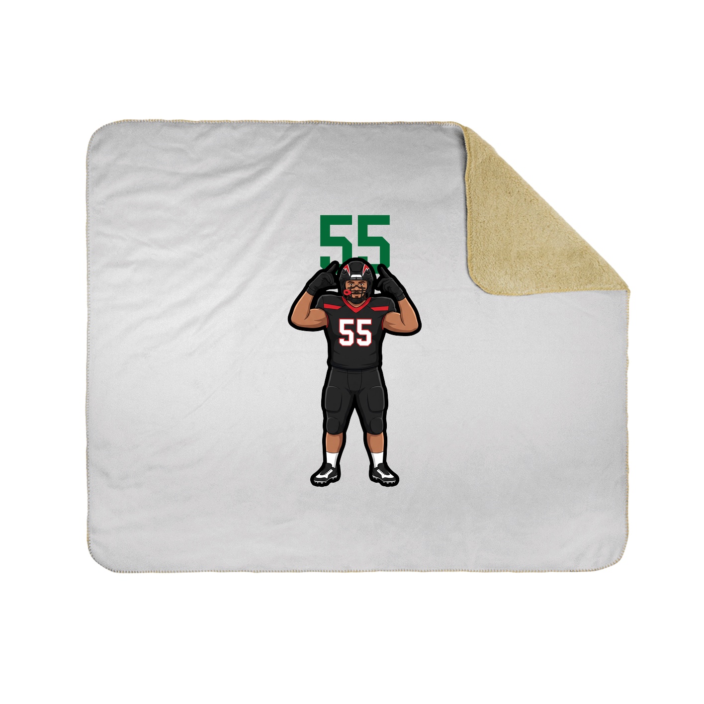 Throw Blanket — Number Top in White