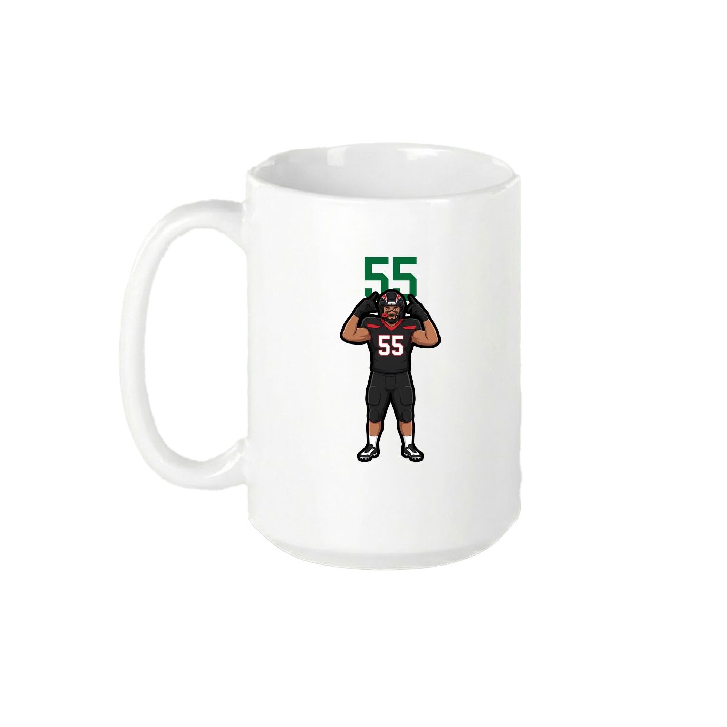 15oz Coffee Mug — Number Top in White