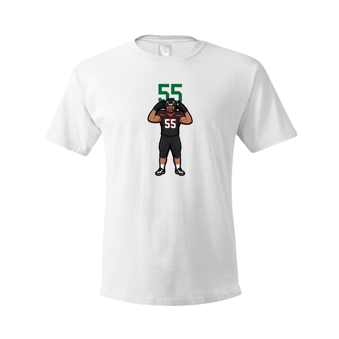 Youth Tee — Number Top in White