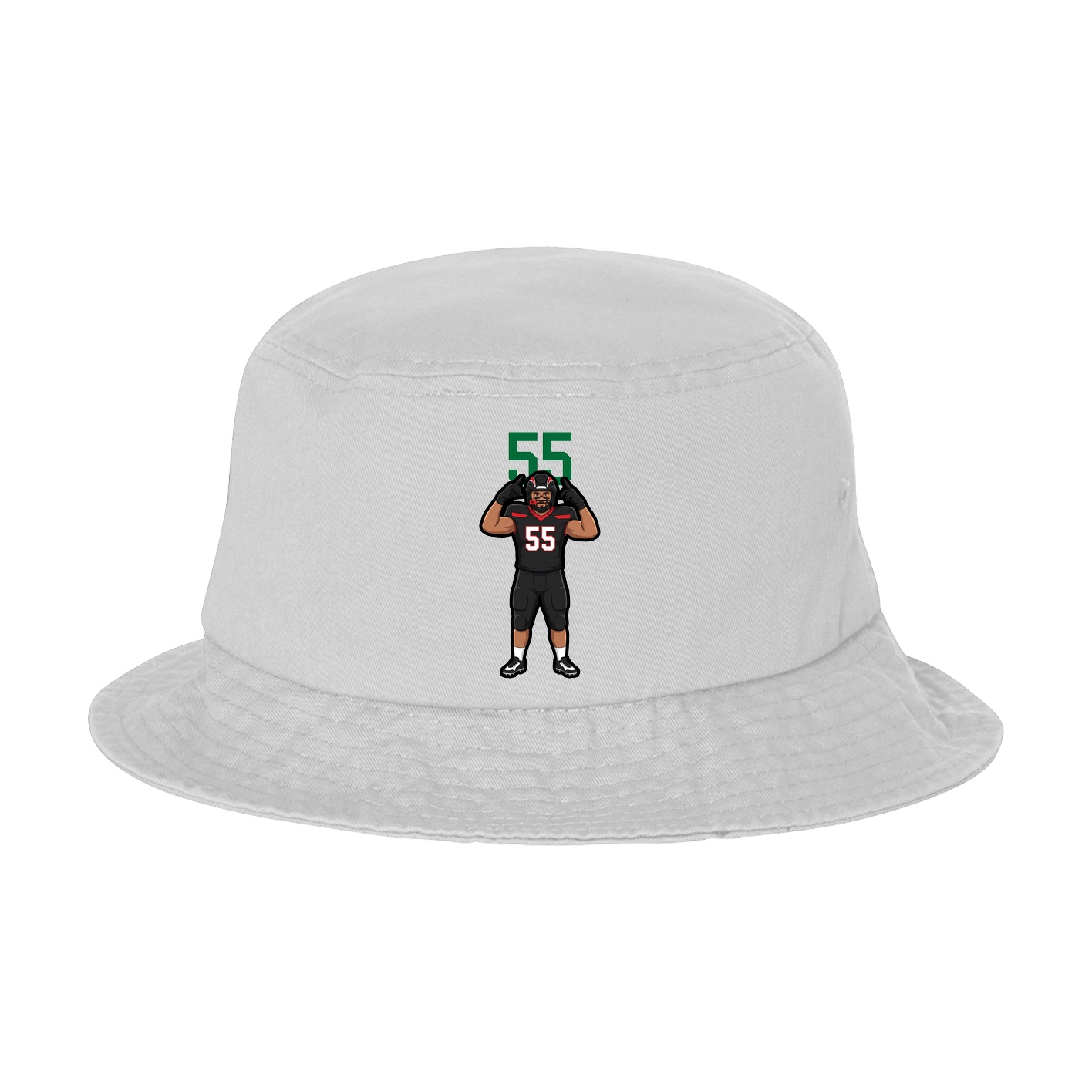 Bucket Cap — Number Top in White