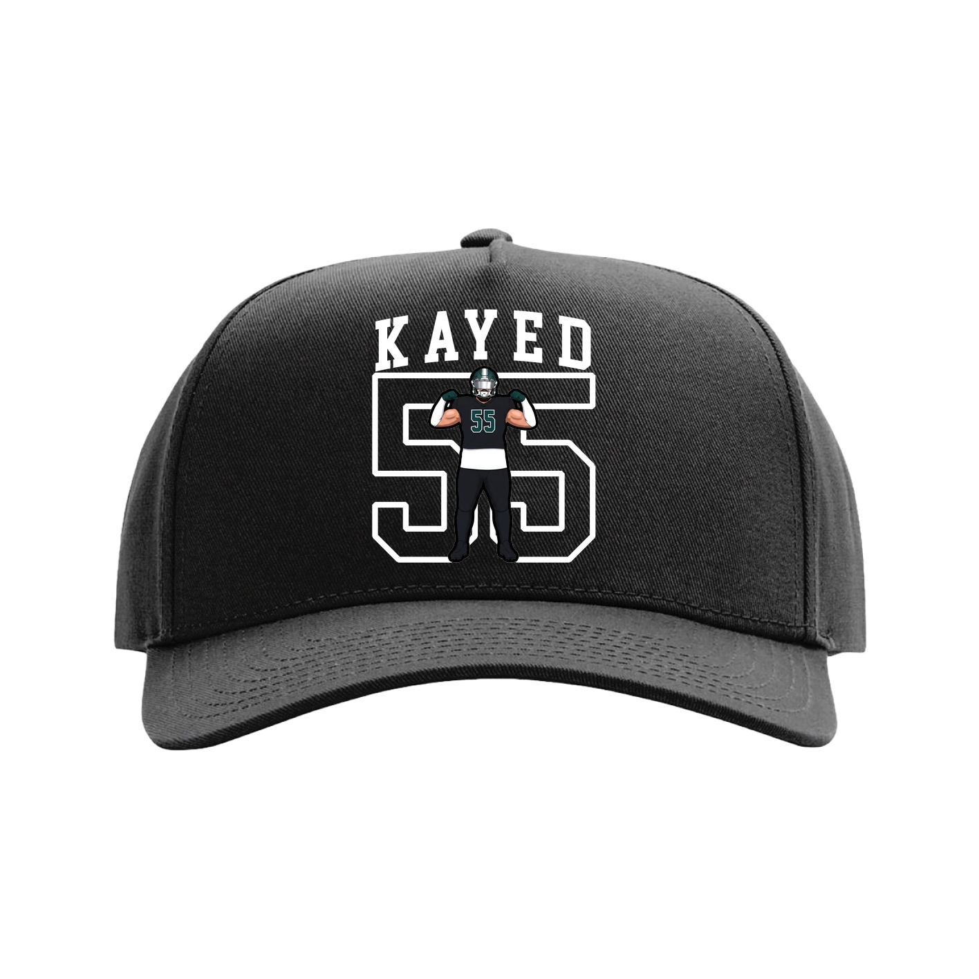 Full Fabric Five-Panel Champ Cap — Shirsey in Black