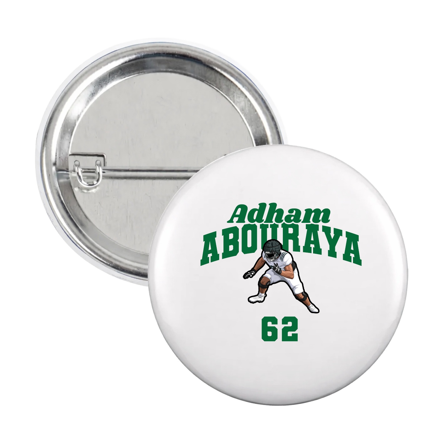 Game Day Button — Signature Arch in White