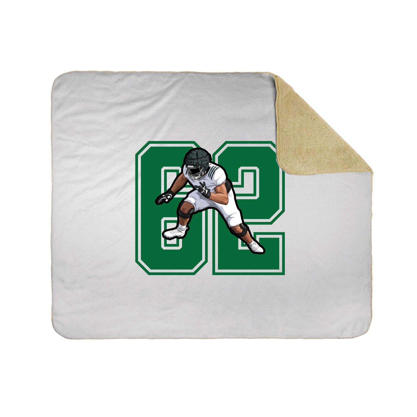 Throw Blanket — Number in White