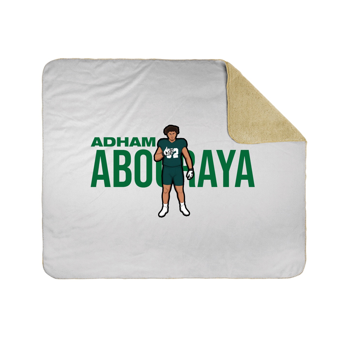 Throw Blanket — Player Name in White
