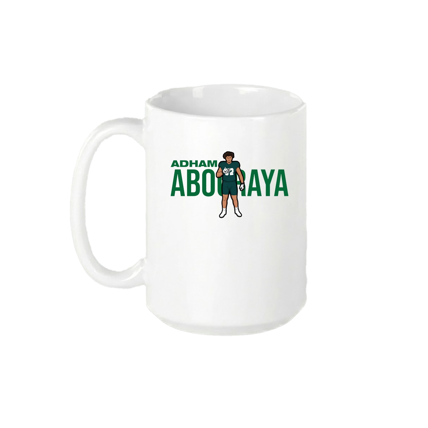 15oz Coffee Mug — Player Name in White