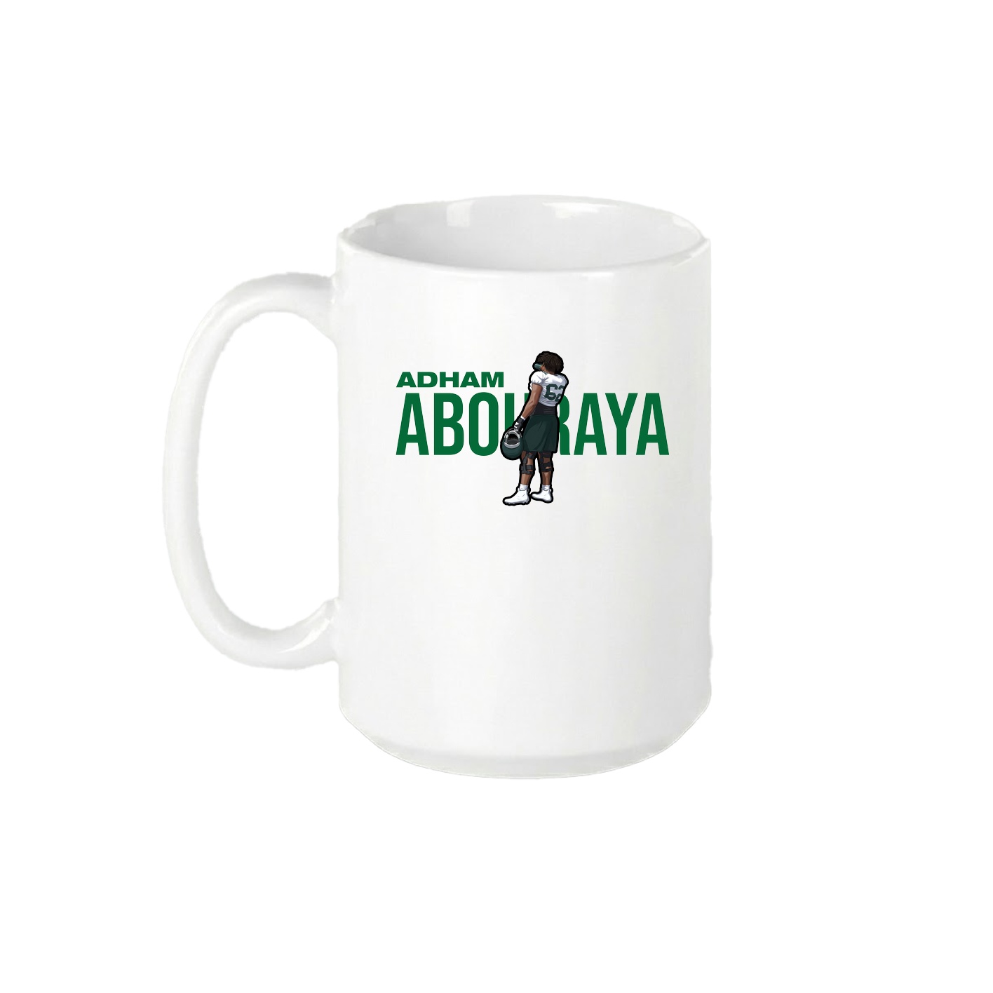 15oz Coffee Mug — Player Name in White