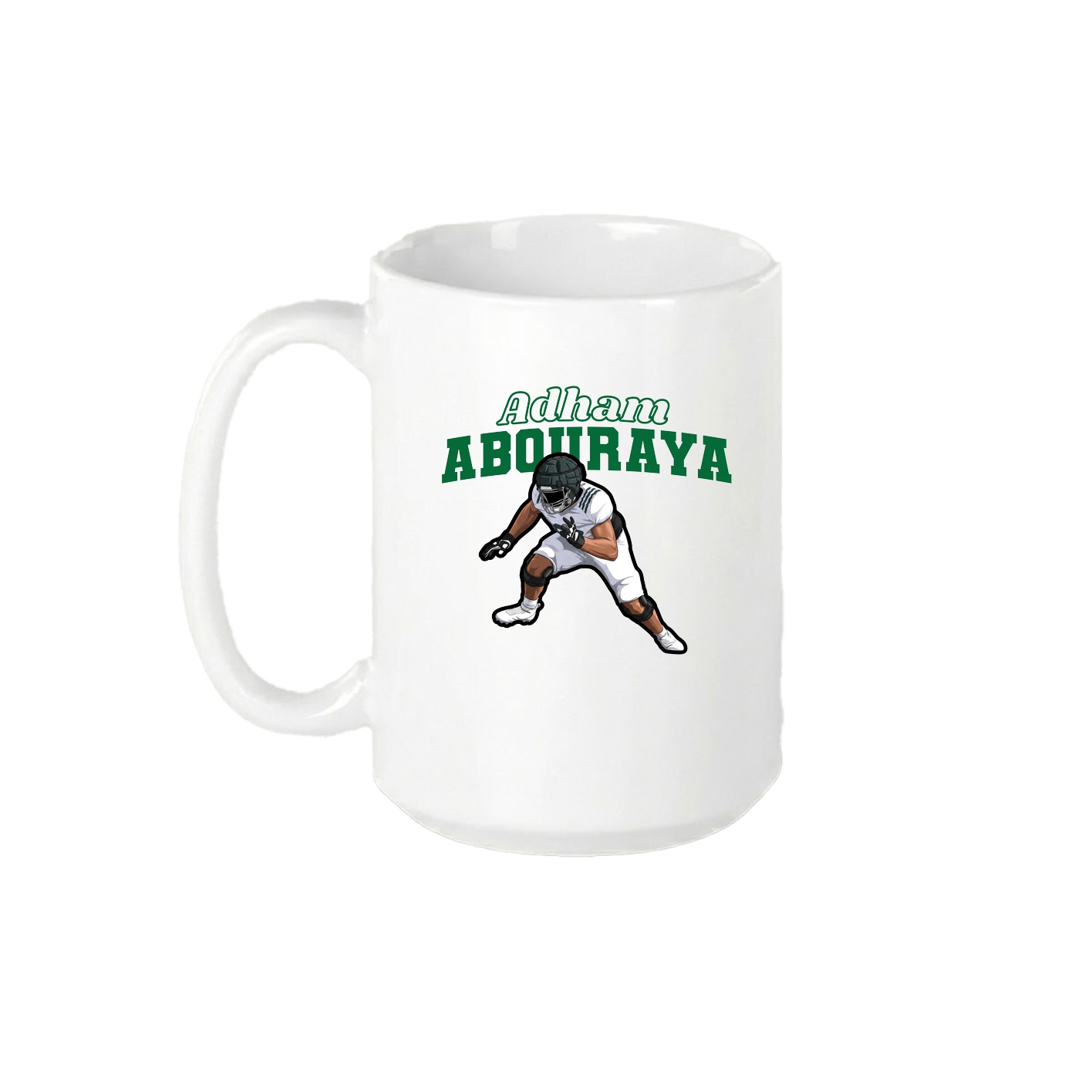 15oz Coffee Mug — Name Arch in White