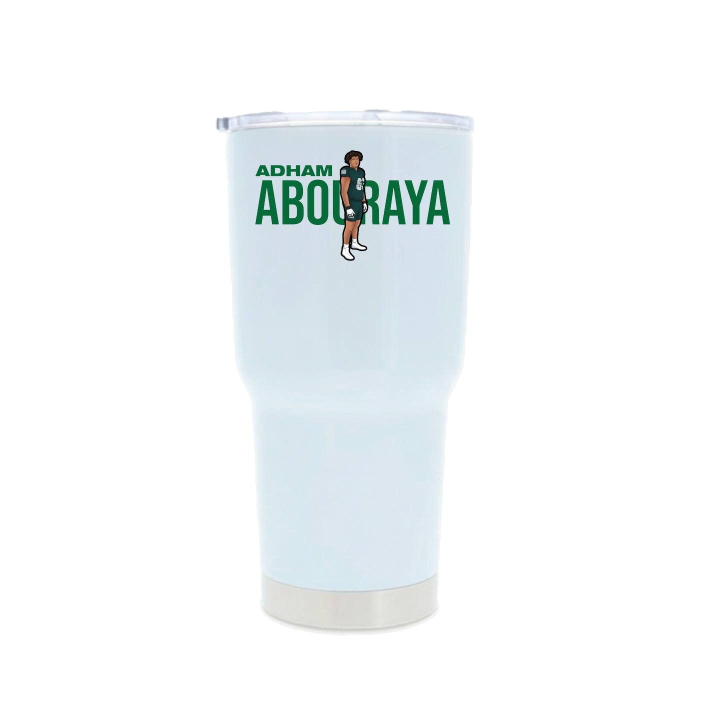 30oz Stainless Steel Tumbler — Player Name in White