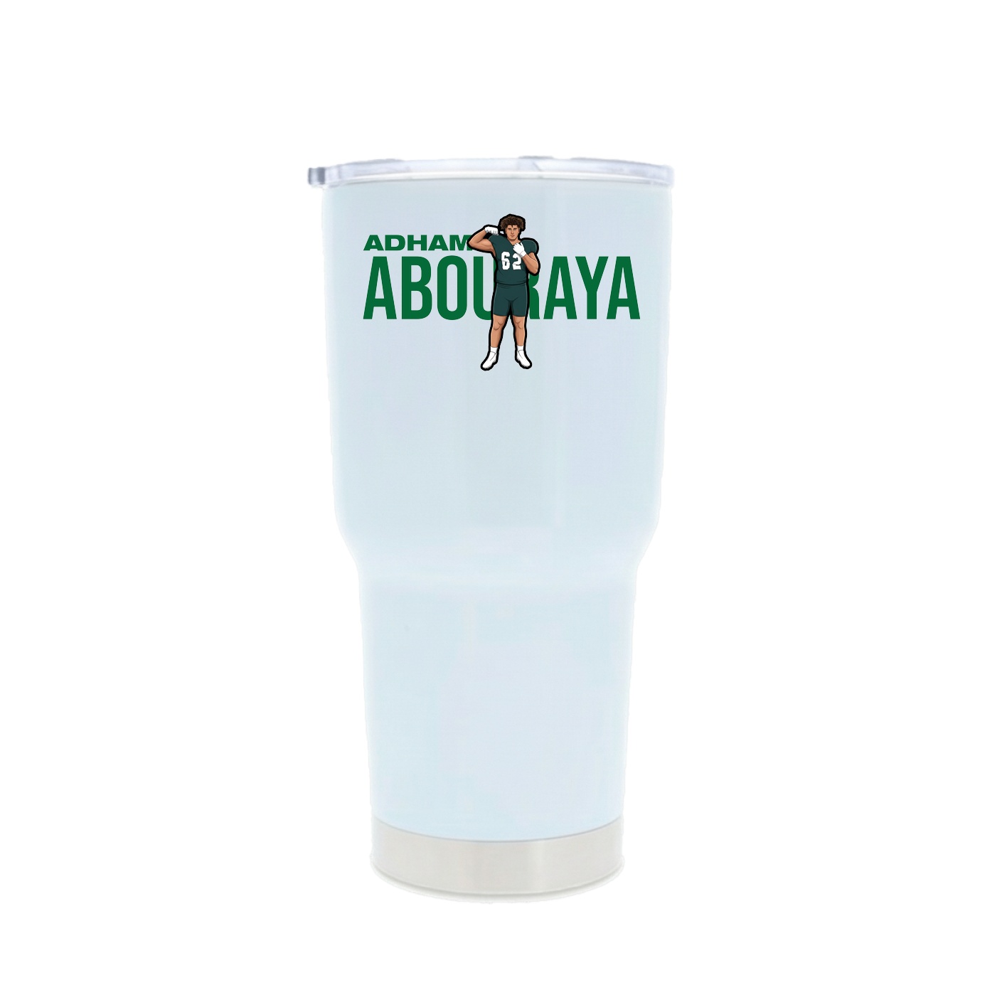 30oz Stainless Steel Tumbler — Player Name in White
