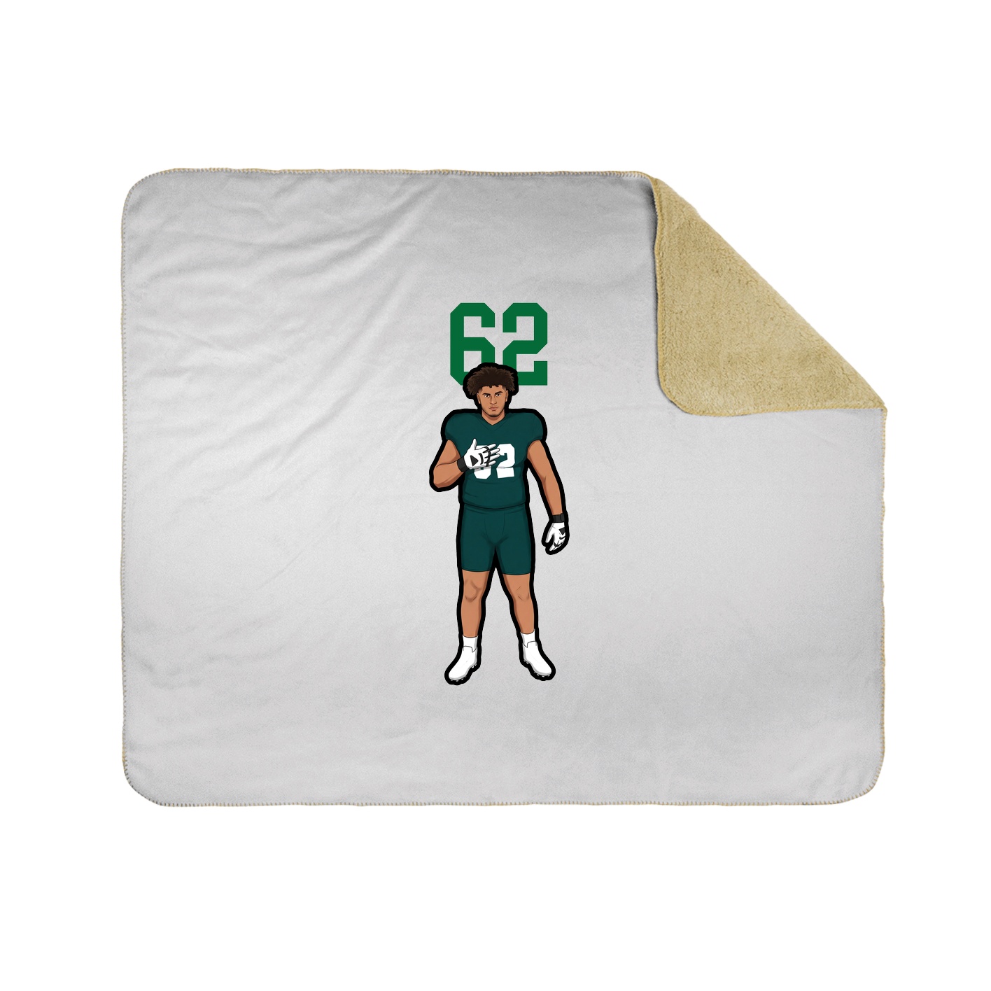 Throw Blanket — Number Top in White
