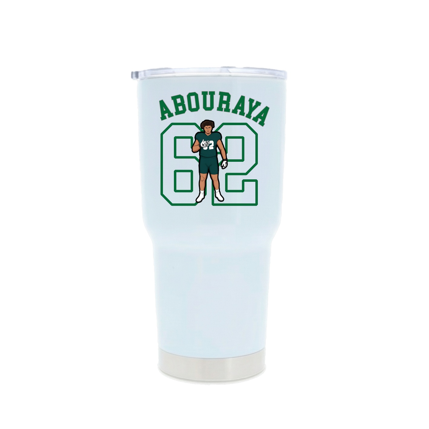 30oz Stainless Steel Tumbler — Shirsey Arch in White
