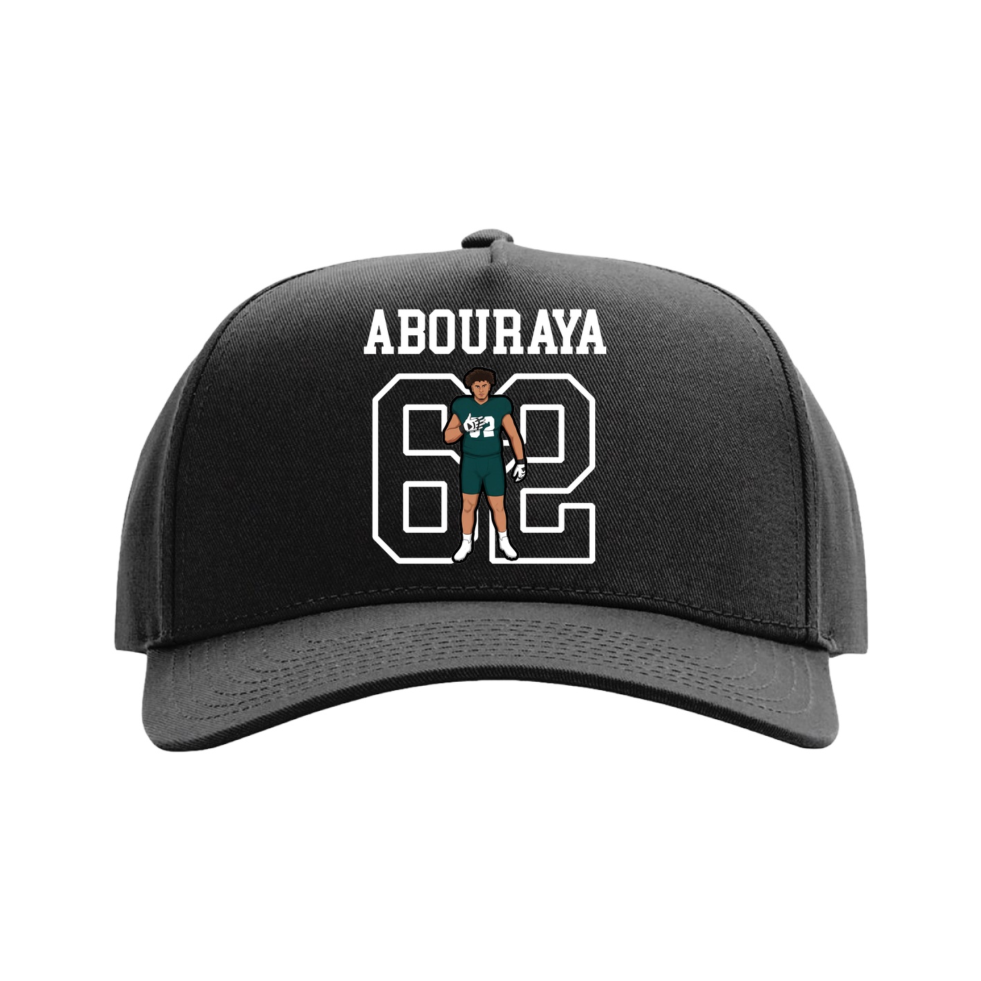 Full Fabric Five-Panel Champ Cap — Shirsey in Black