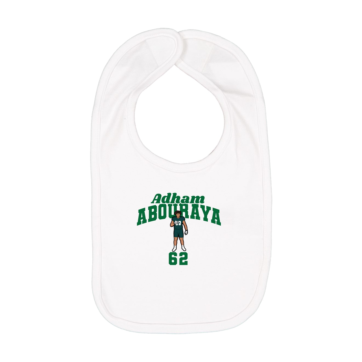 Infant Bib — Signature Arch in White