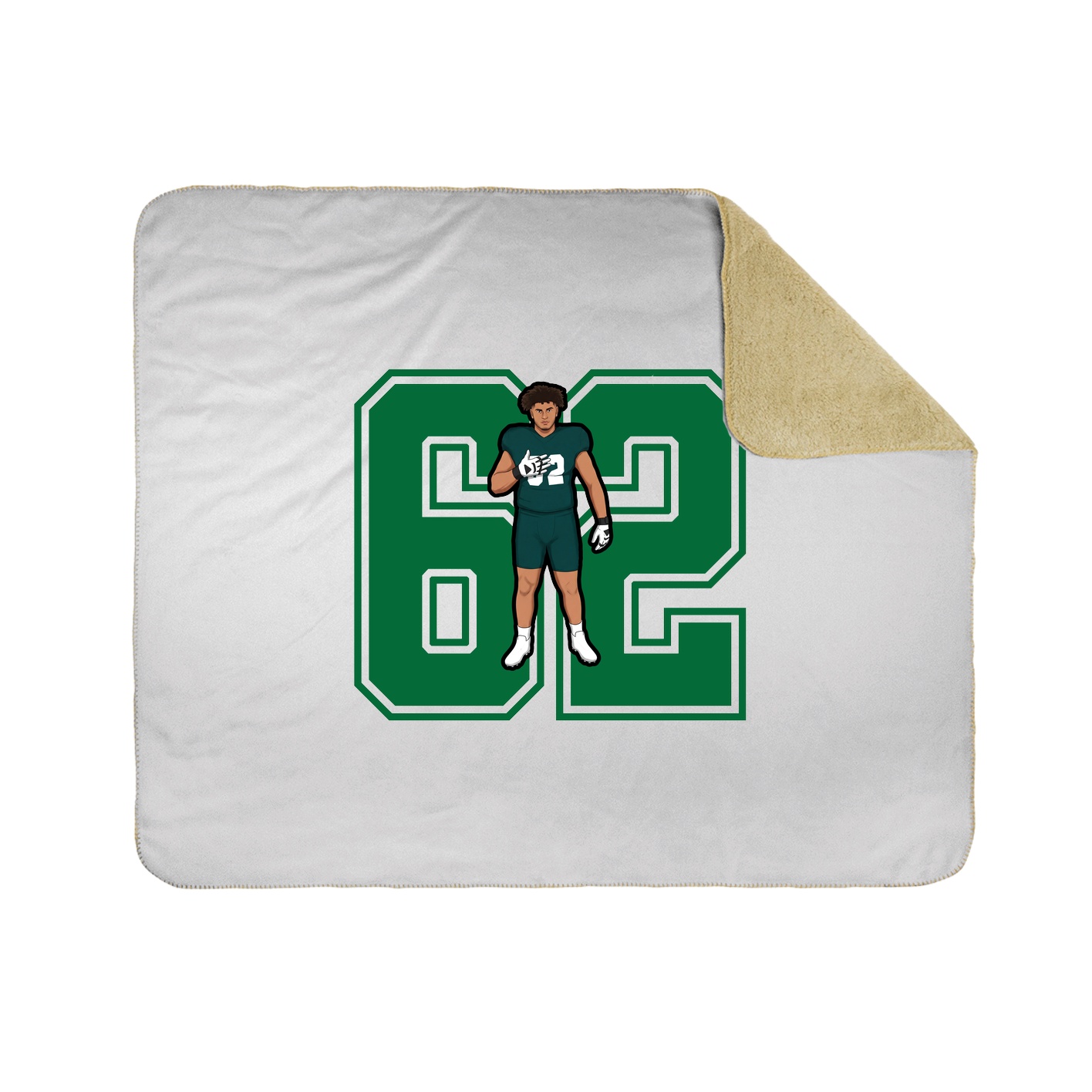 Throw Blanket — Number in White
