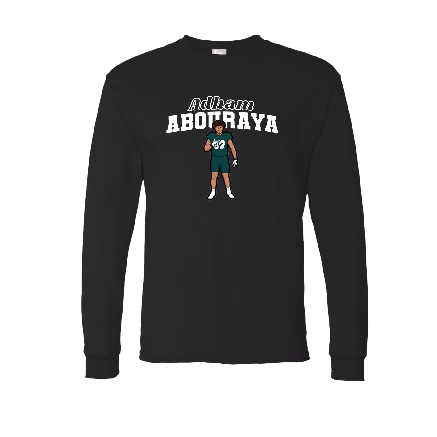 Long Sleeve Tee — Name Arch in Black