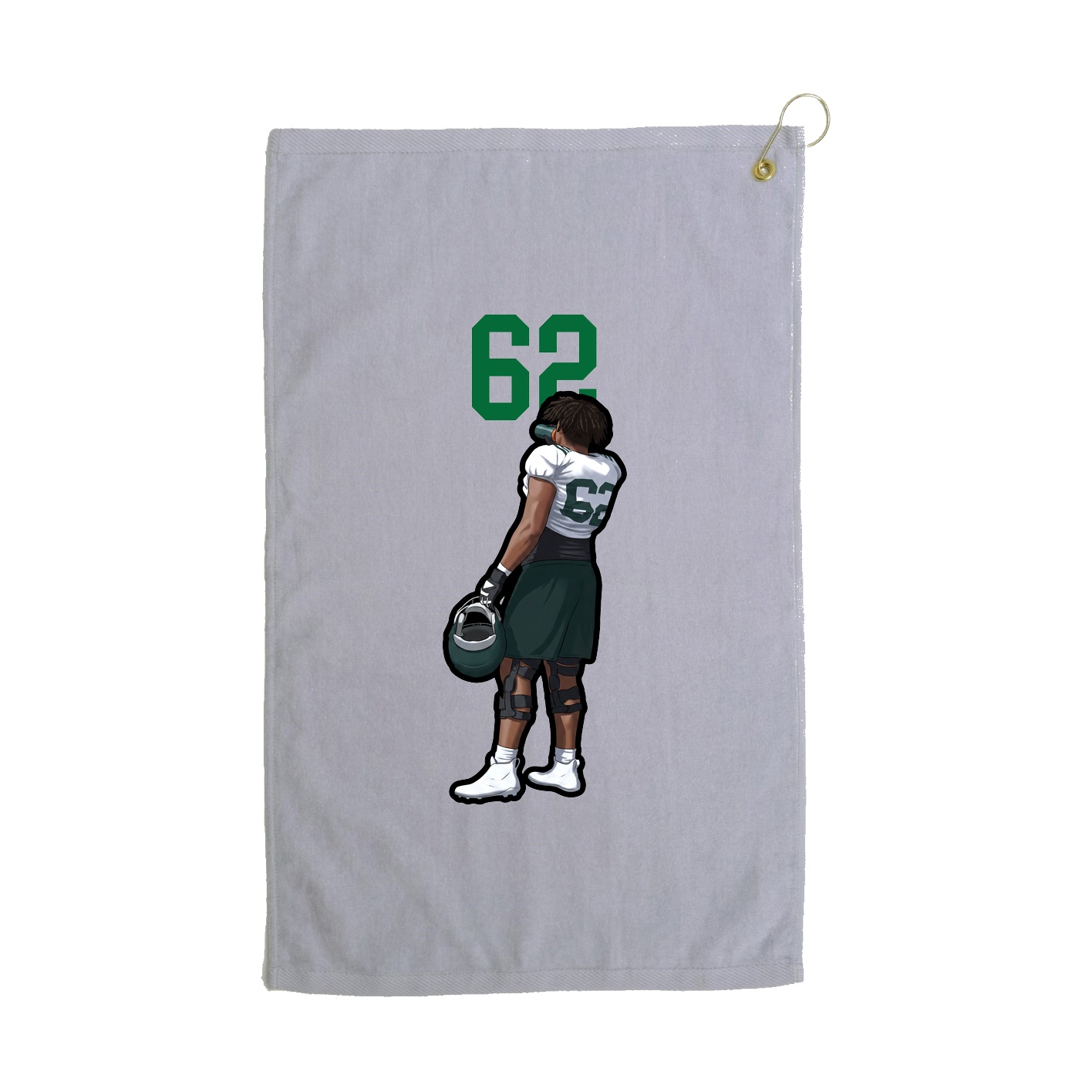Golf Towel — Number Top in Grey
