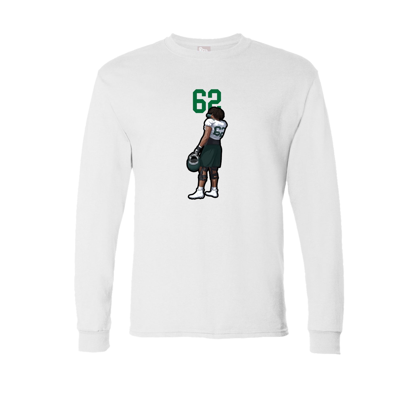 Long Sleeve Tee — Number Top in White