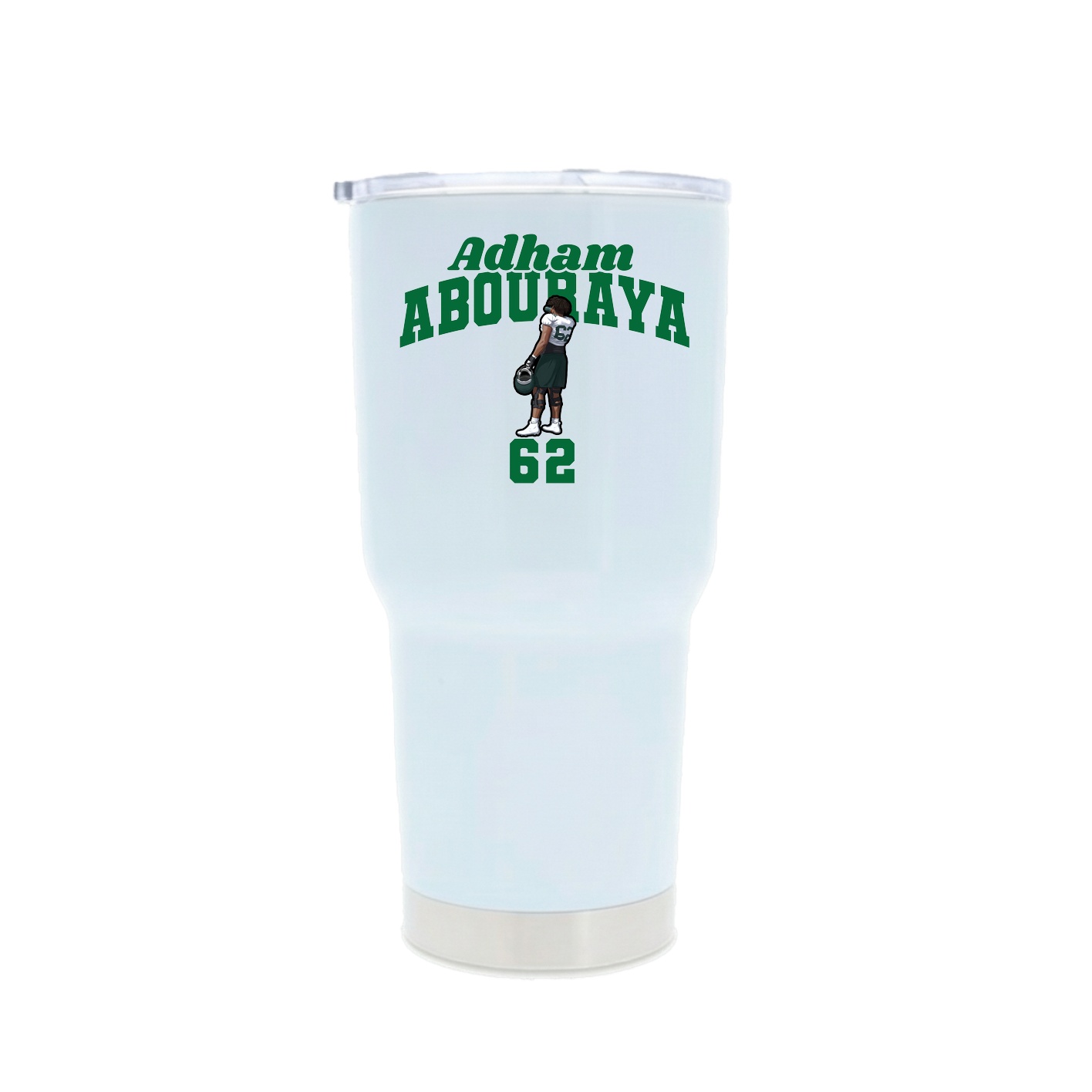 30oz Stainless Steel Tumbler — Signature Arch in White