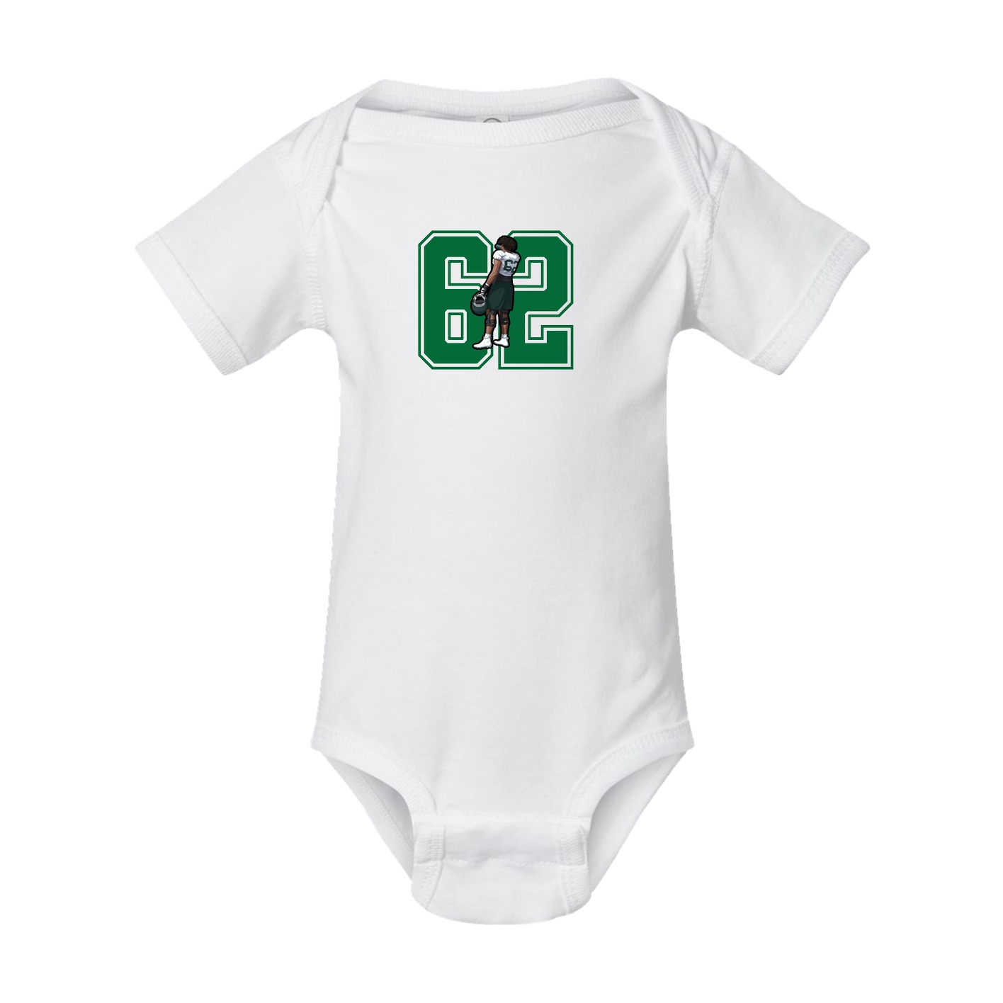 Baby Onesie — Number in White