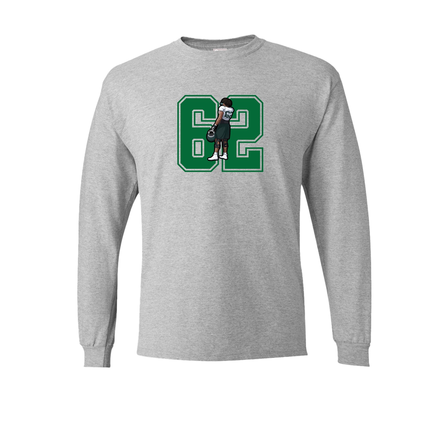 Long Sleeve Tee — Number in Grey