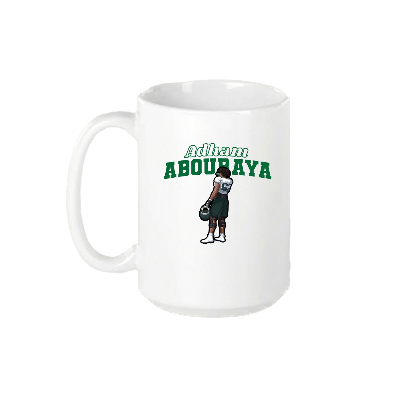 15oz Coffee Mug — Name Arch in White