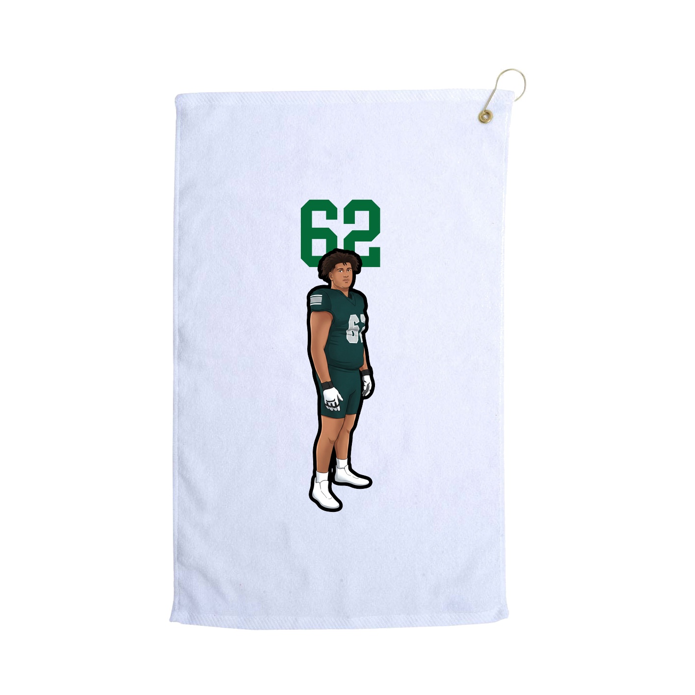 Golf Towel — Number Top in White