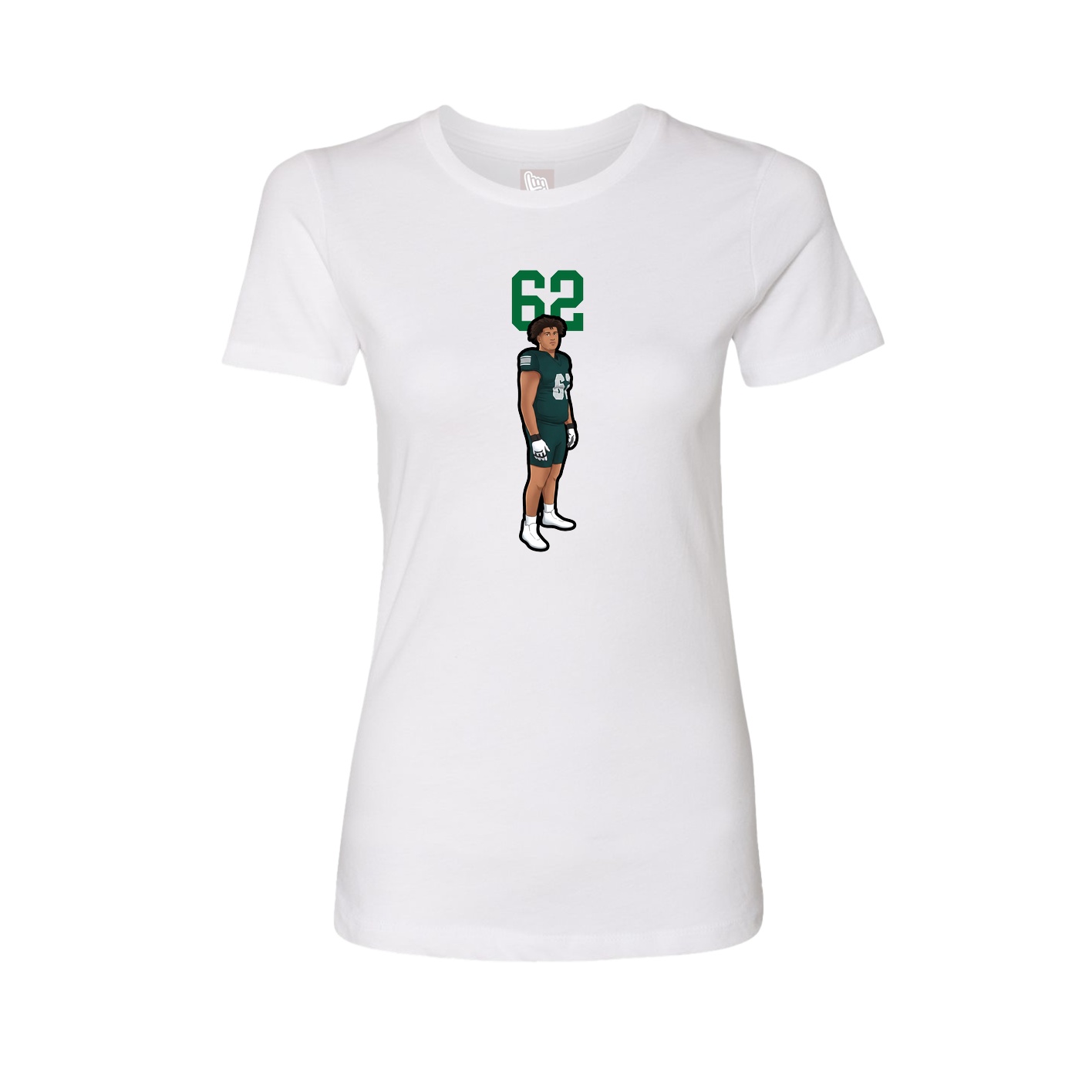 Fitted Women's Tee — Number Top in White