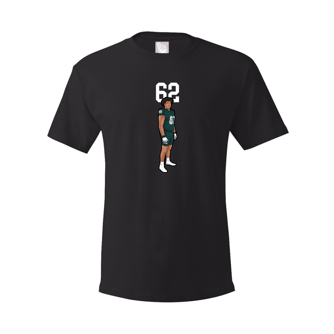 Youth Tee — Number Top in Black