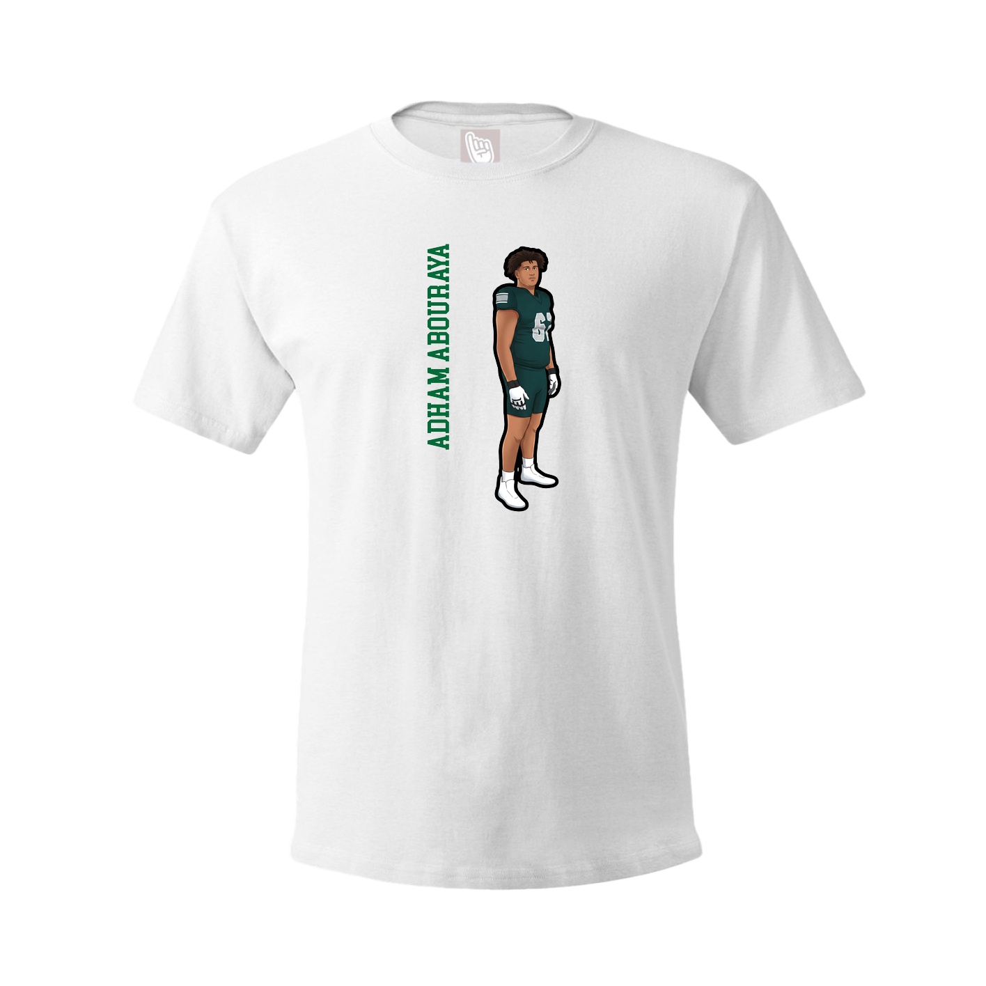 Tee — Name Vertical in White
