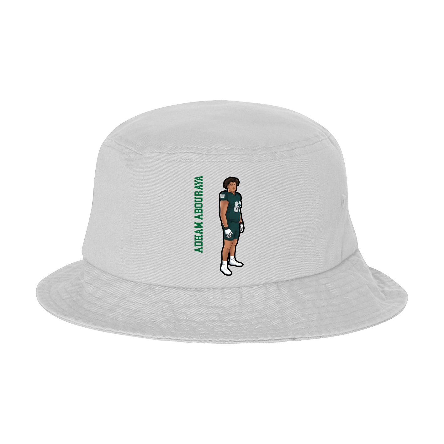 Bucket Cap — Name Vertical in White