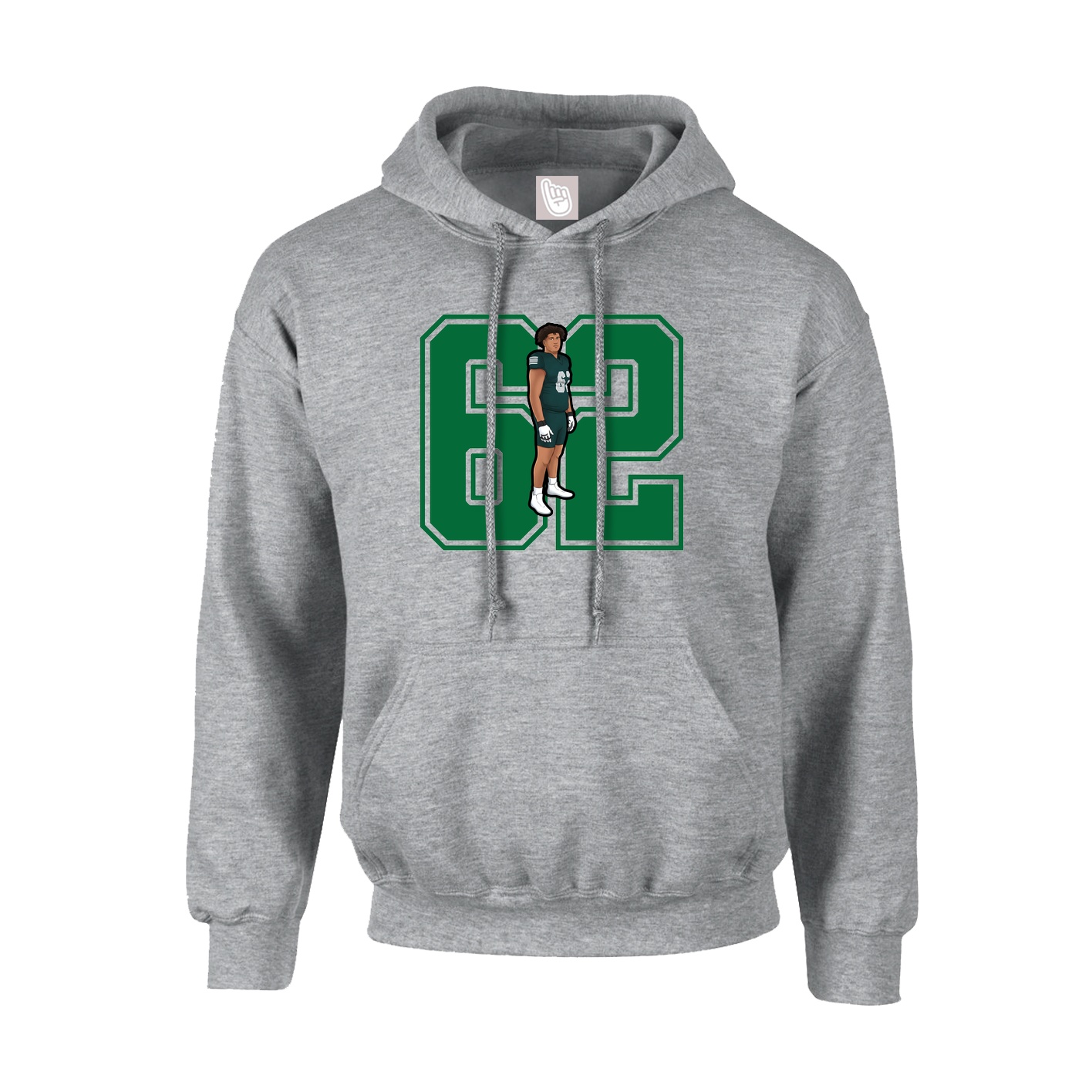 Hoodie — Number in Grey