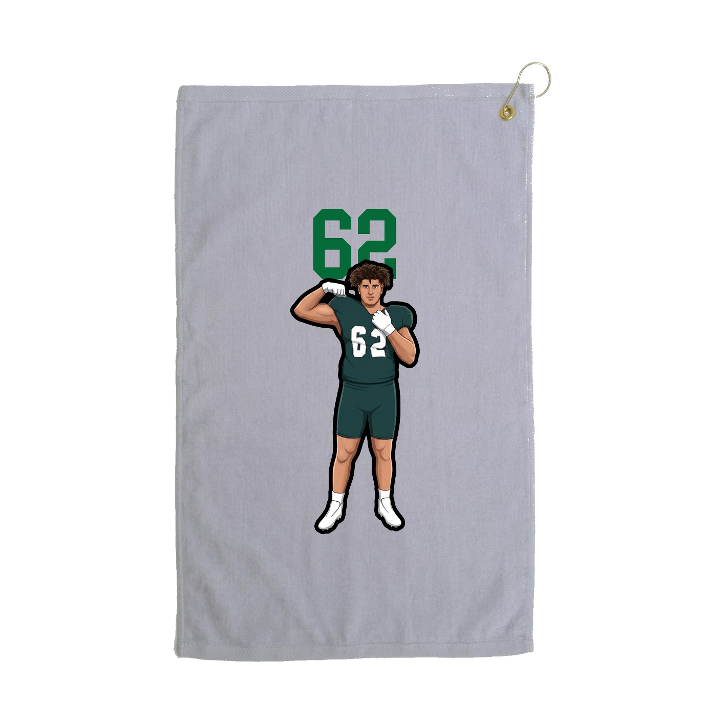 Golf Towel — Number Top in Grey