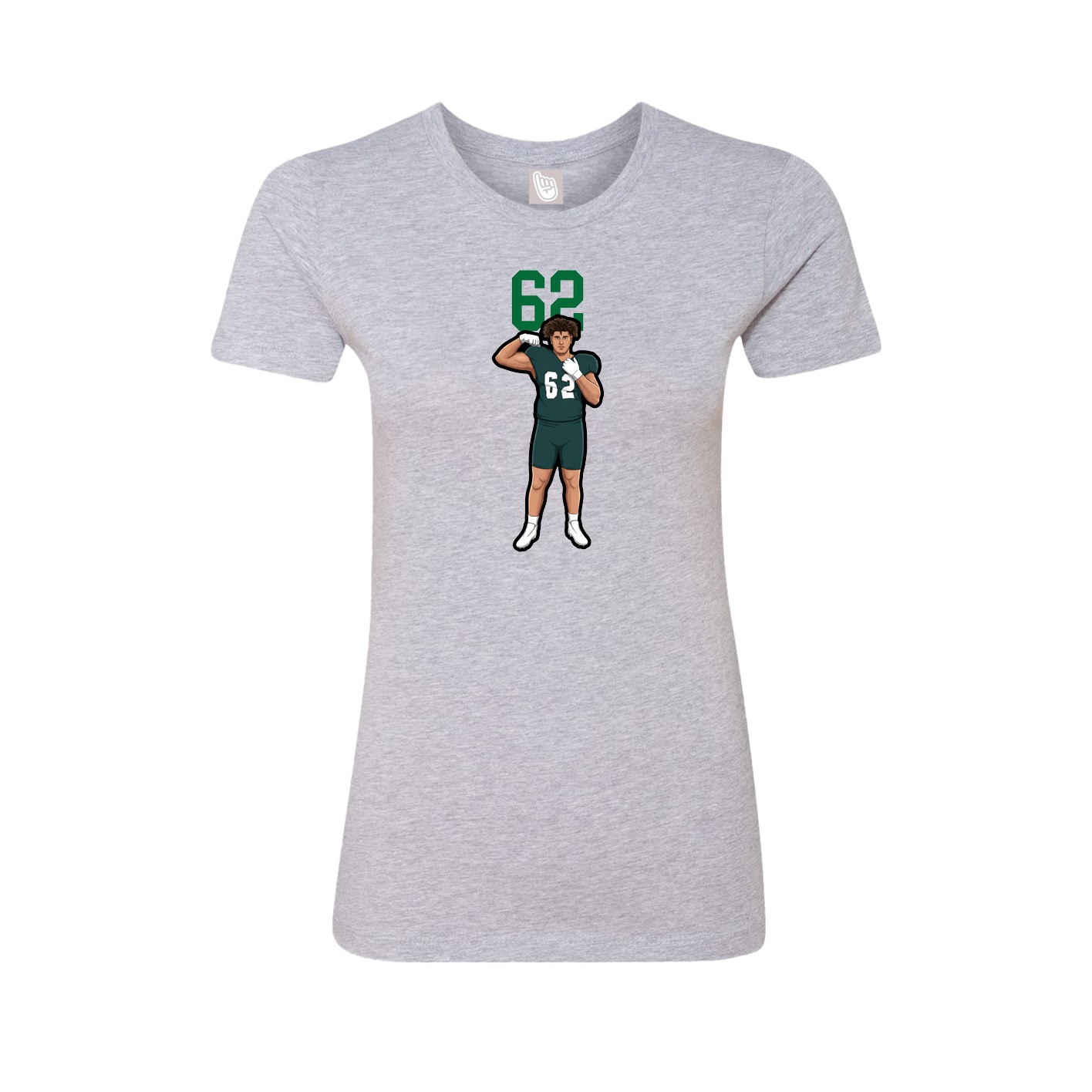 Womens Tee — Number Top in Grey
