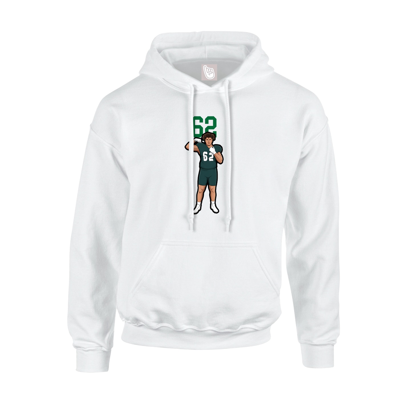 Hoodie — Number Top in White