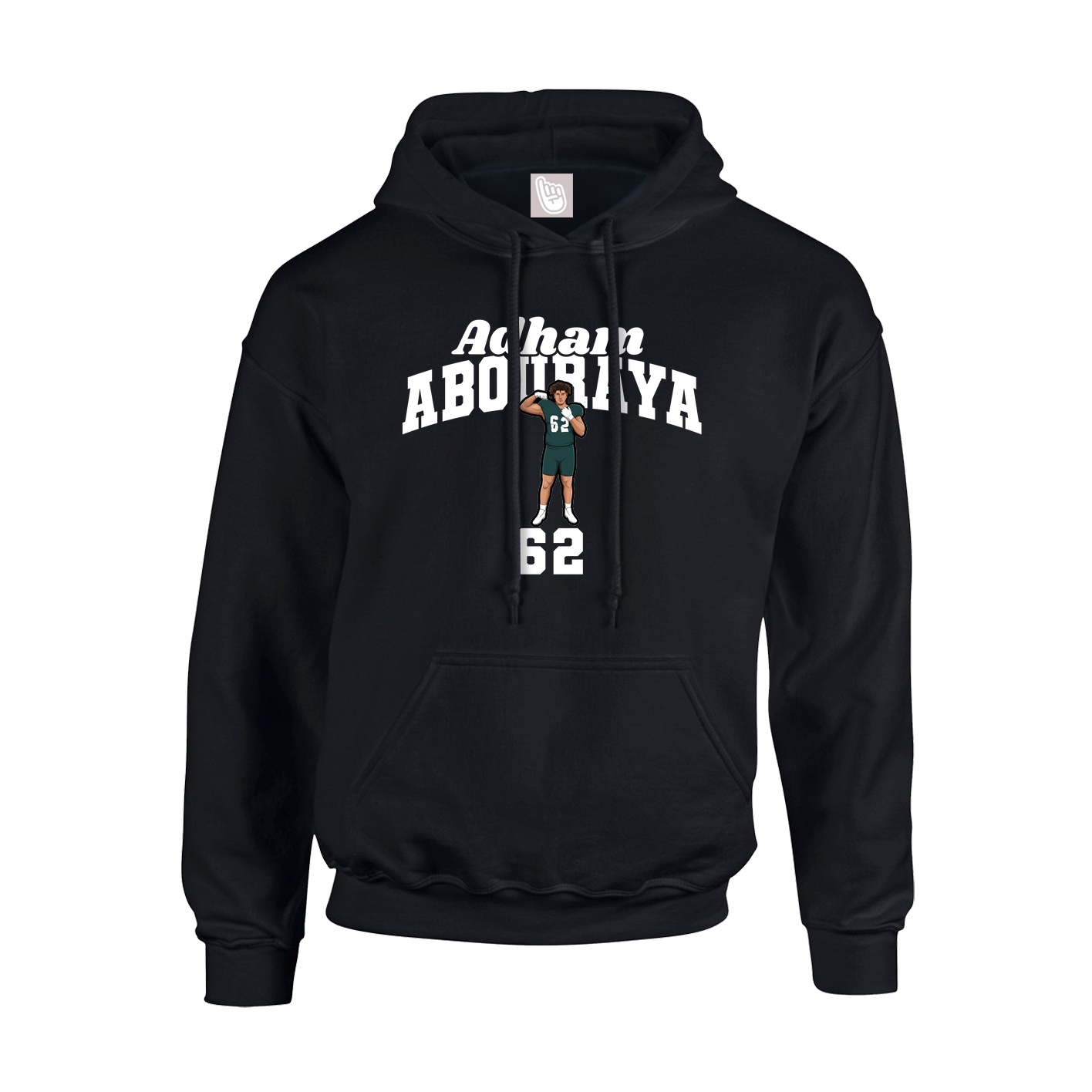 Youth Hoodie — Signature Arch in Black