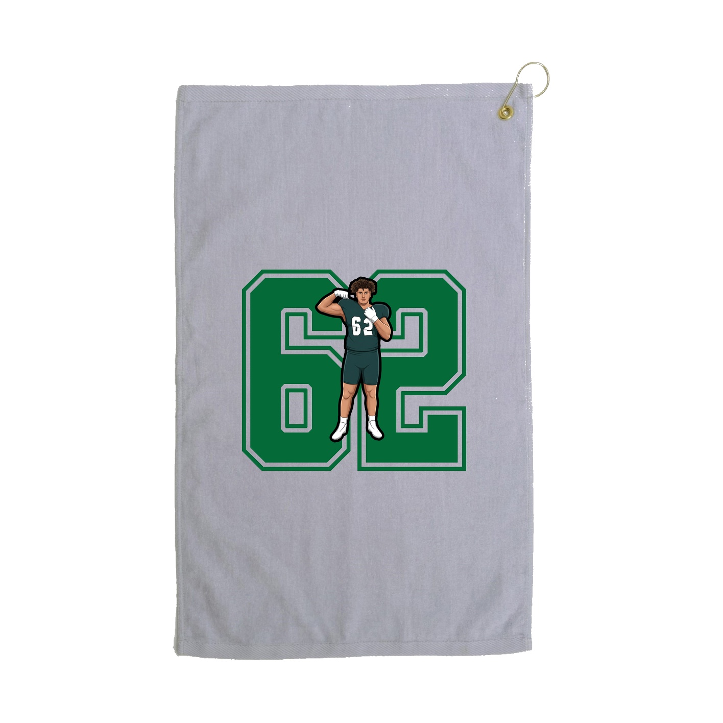 Golf Towel — Number in Grey