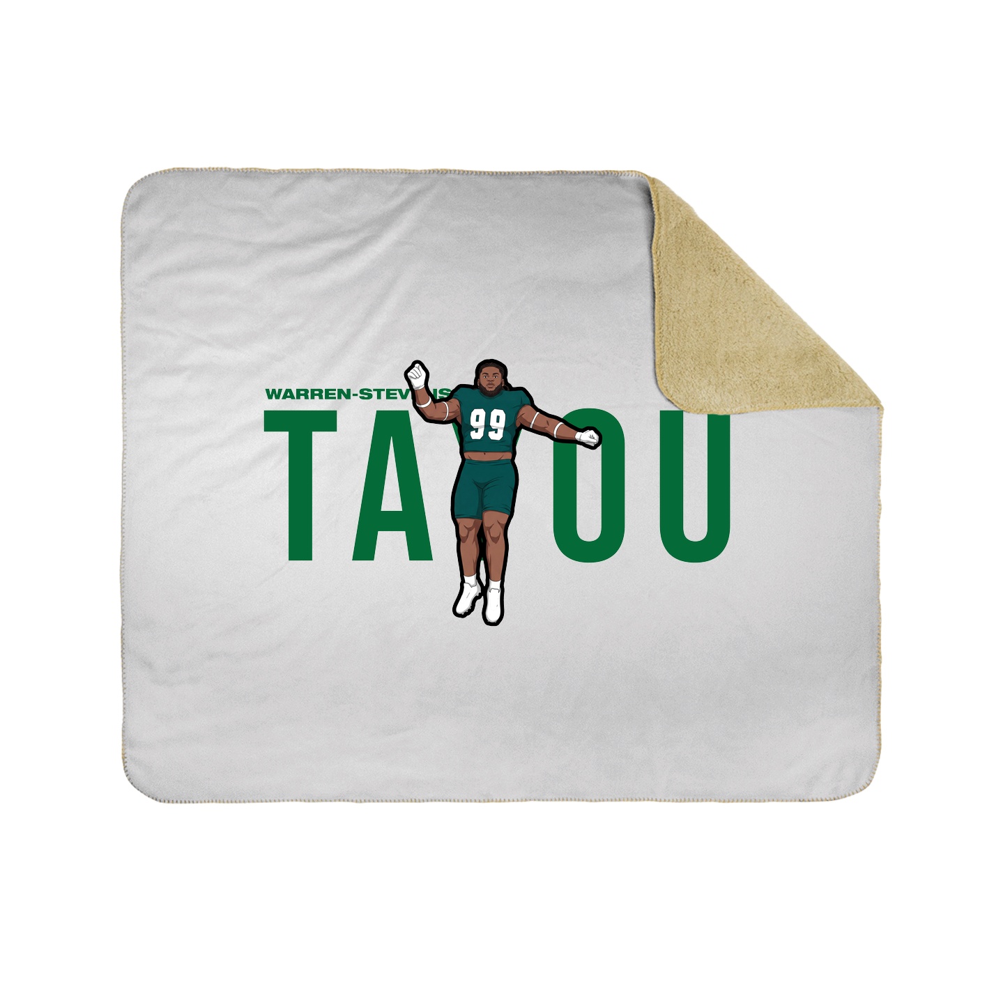 Throw Blanket — Player Name in White