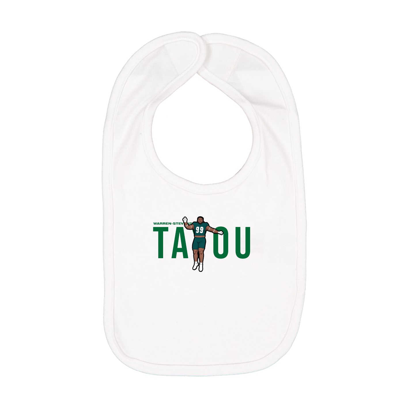 Infant Bib — Player Name in White