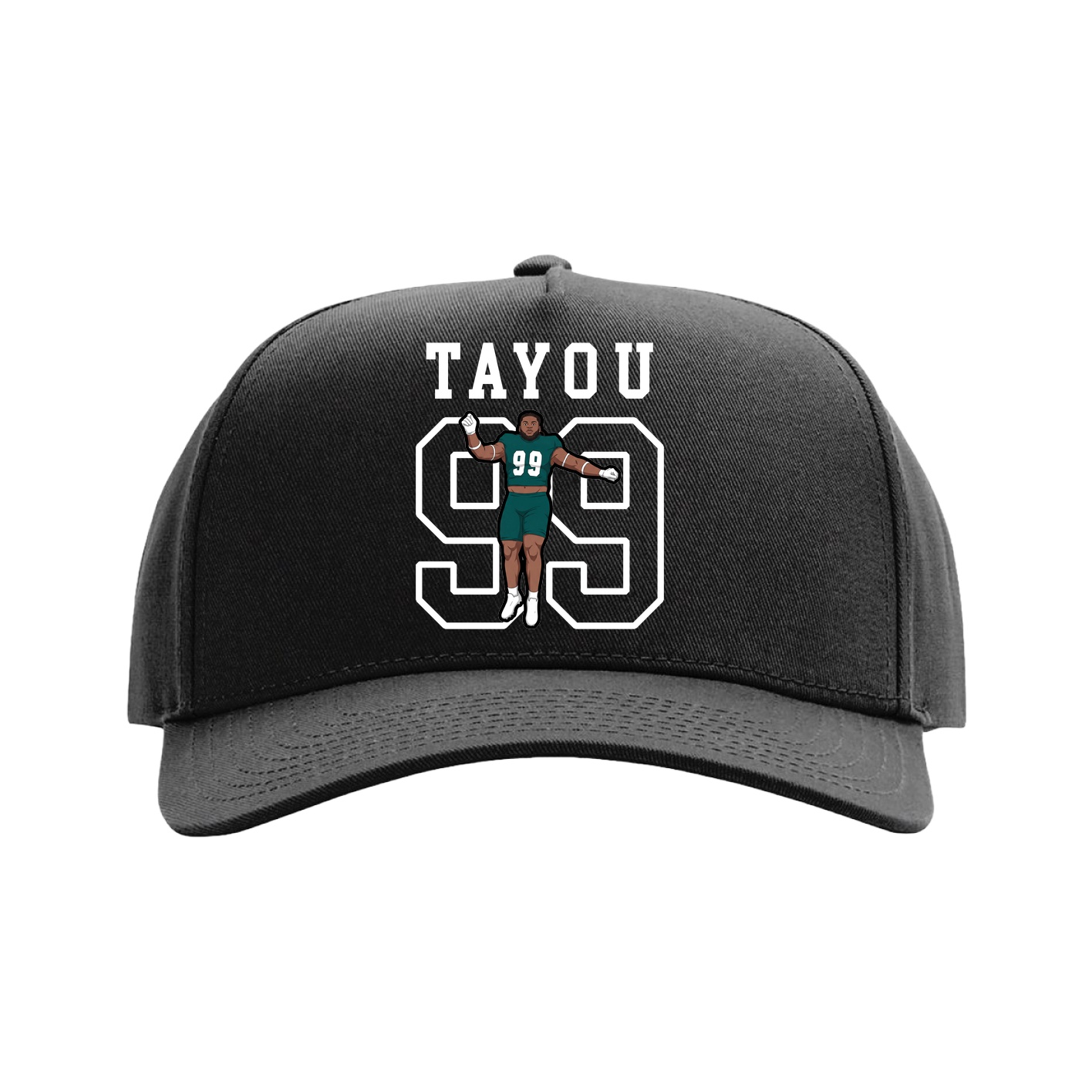 Full Fabric Five-Panel Champ Cap — Shirsey in Black