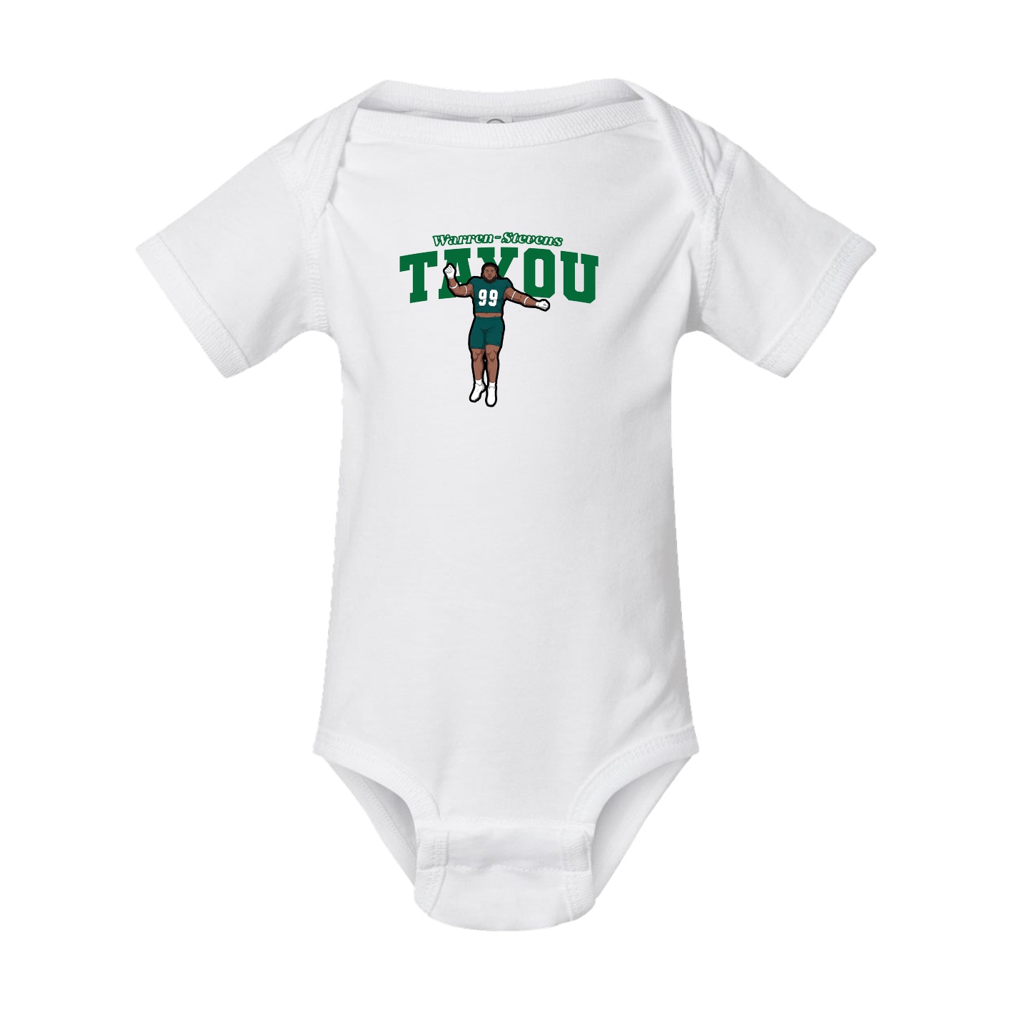 Baby Onesie — Name Arch in White