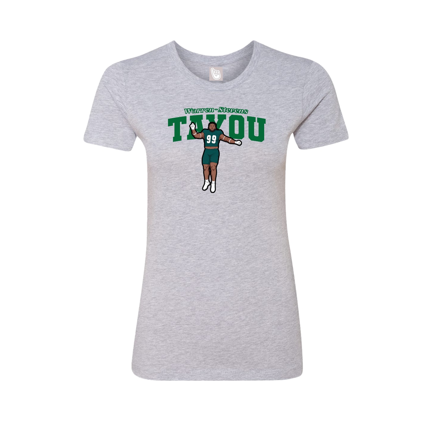 Womens Tee — Name Arch in Grey