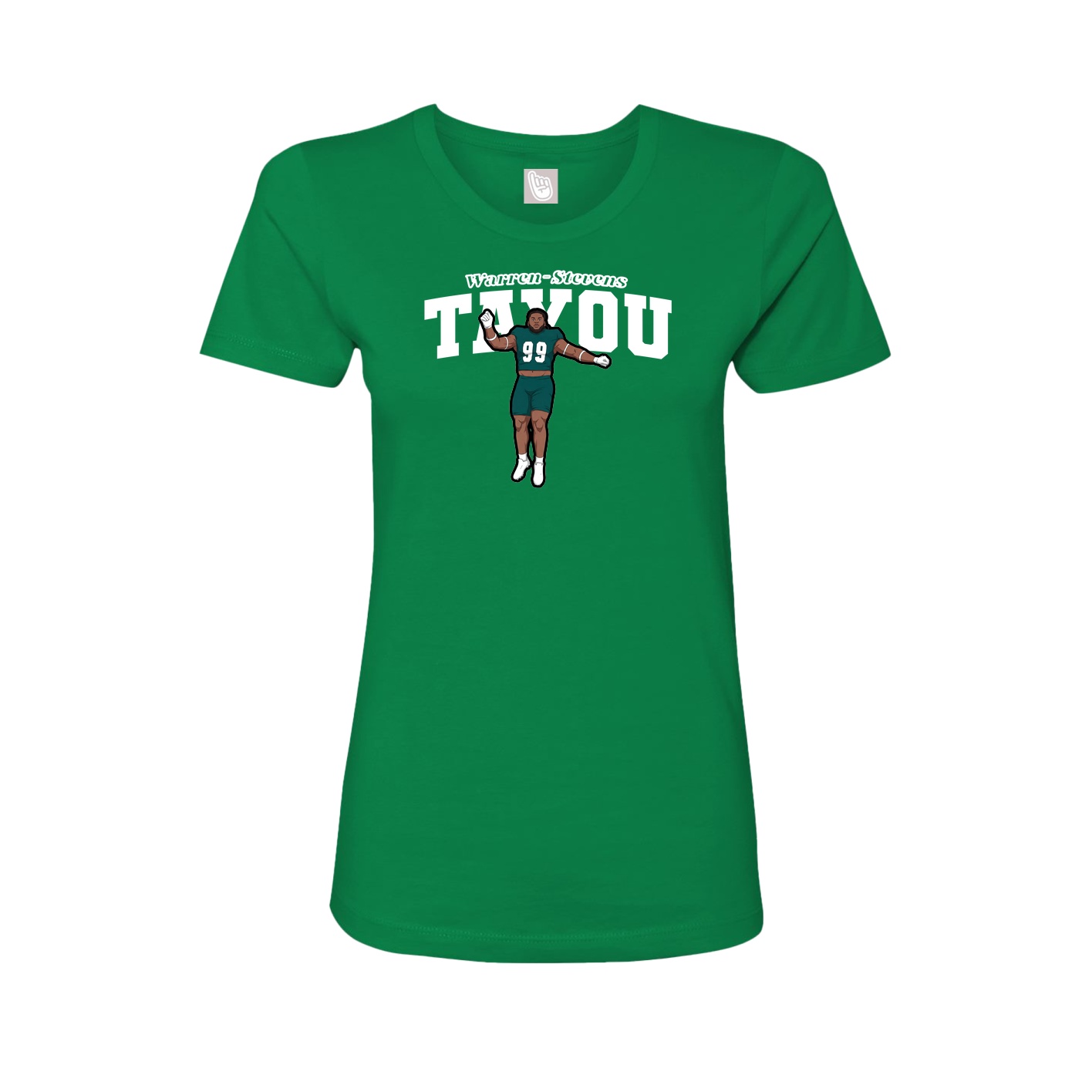 Womens Tee — Name Arch in Green