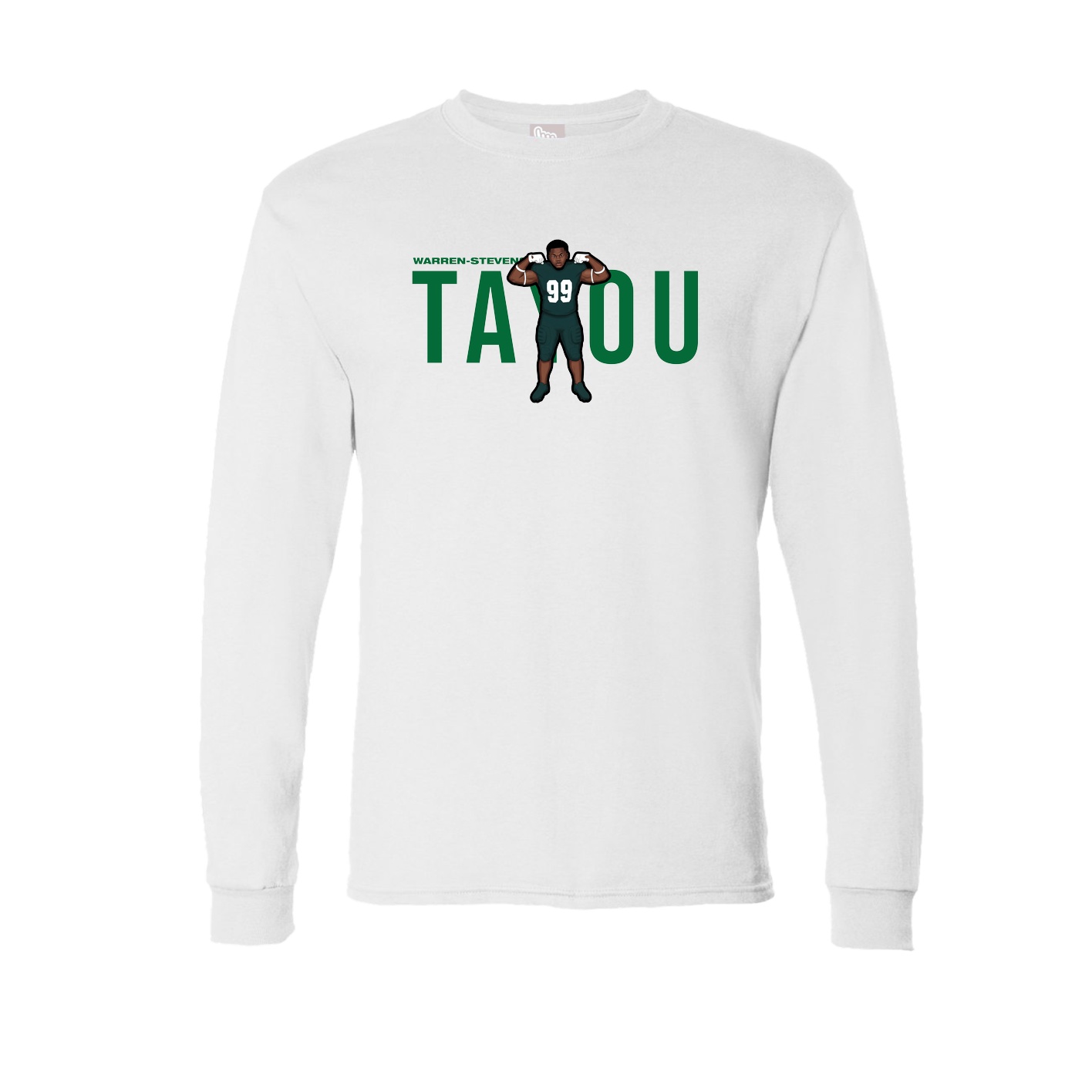 Long Sleeve Tee — Player Name in White