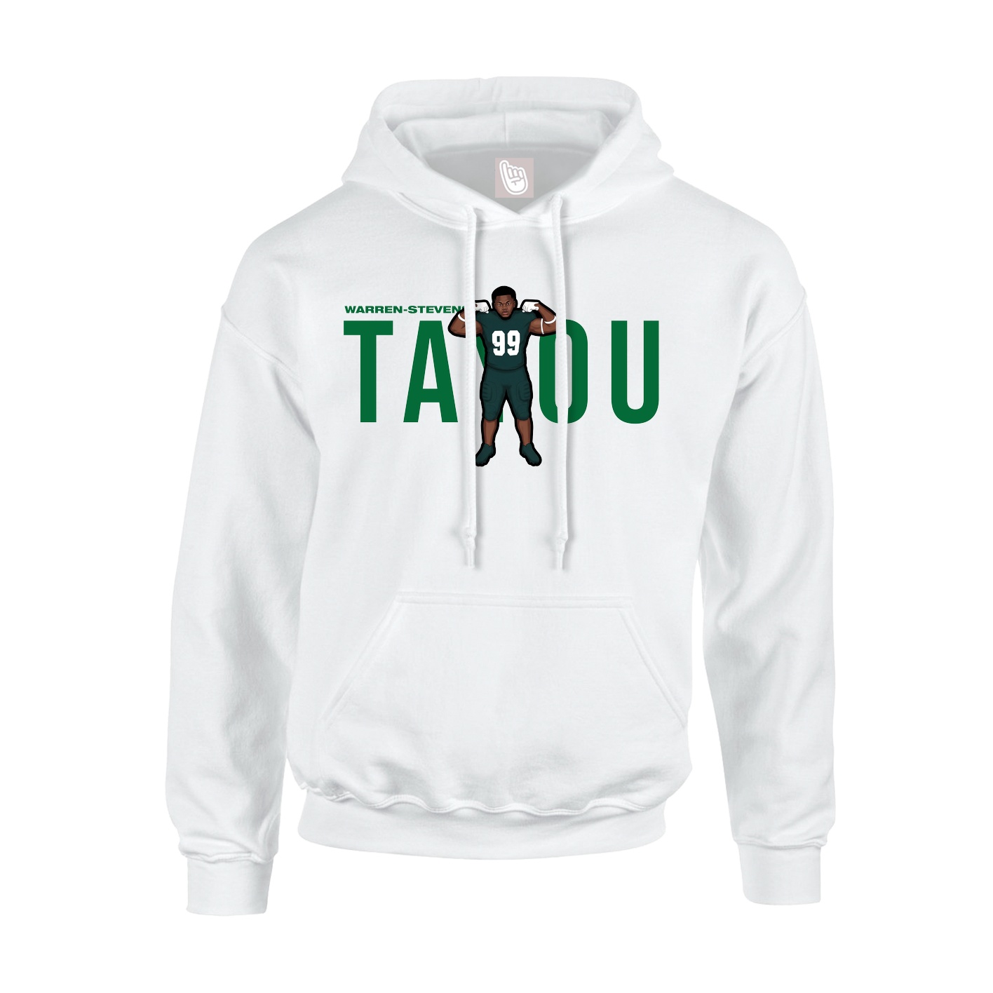 Youth Hoodie — Player Name in White