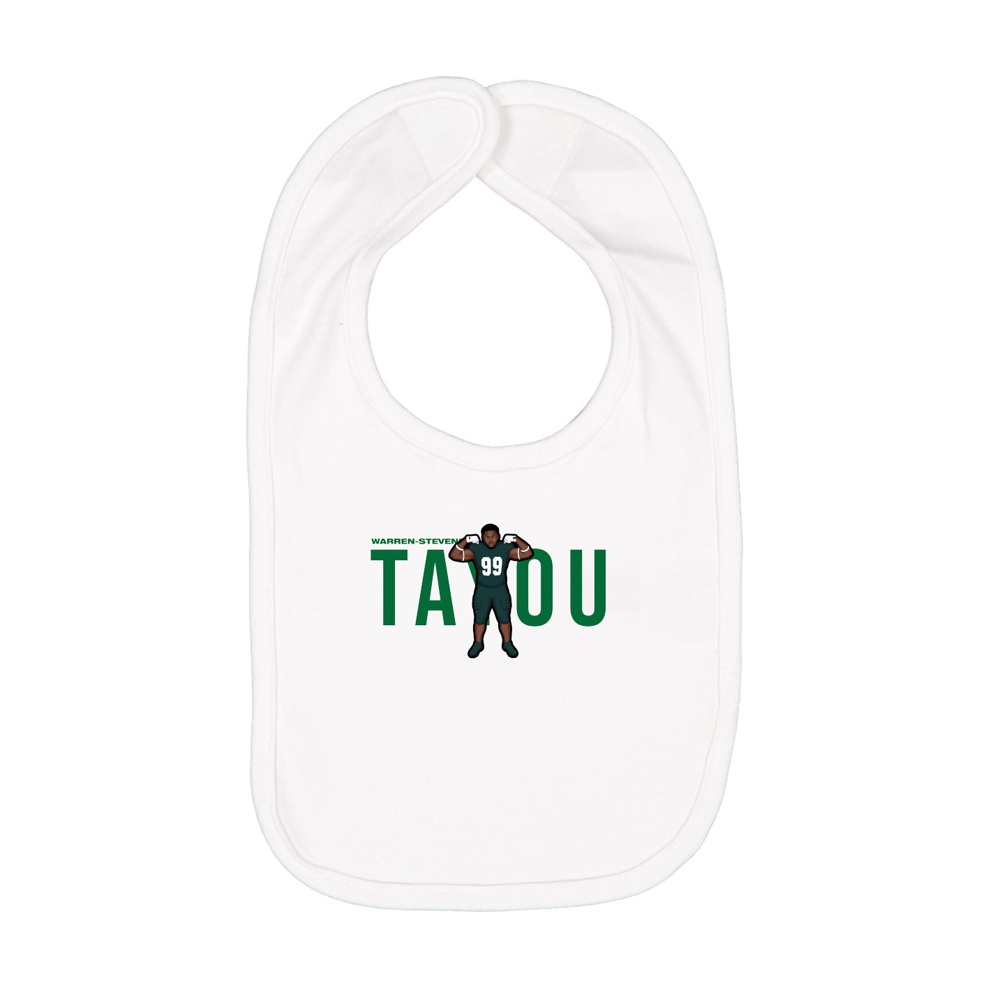 Infant Bib — Player Name in White