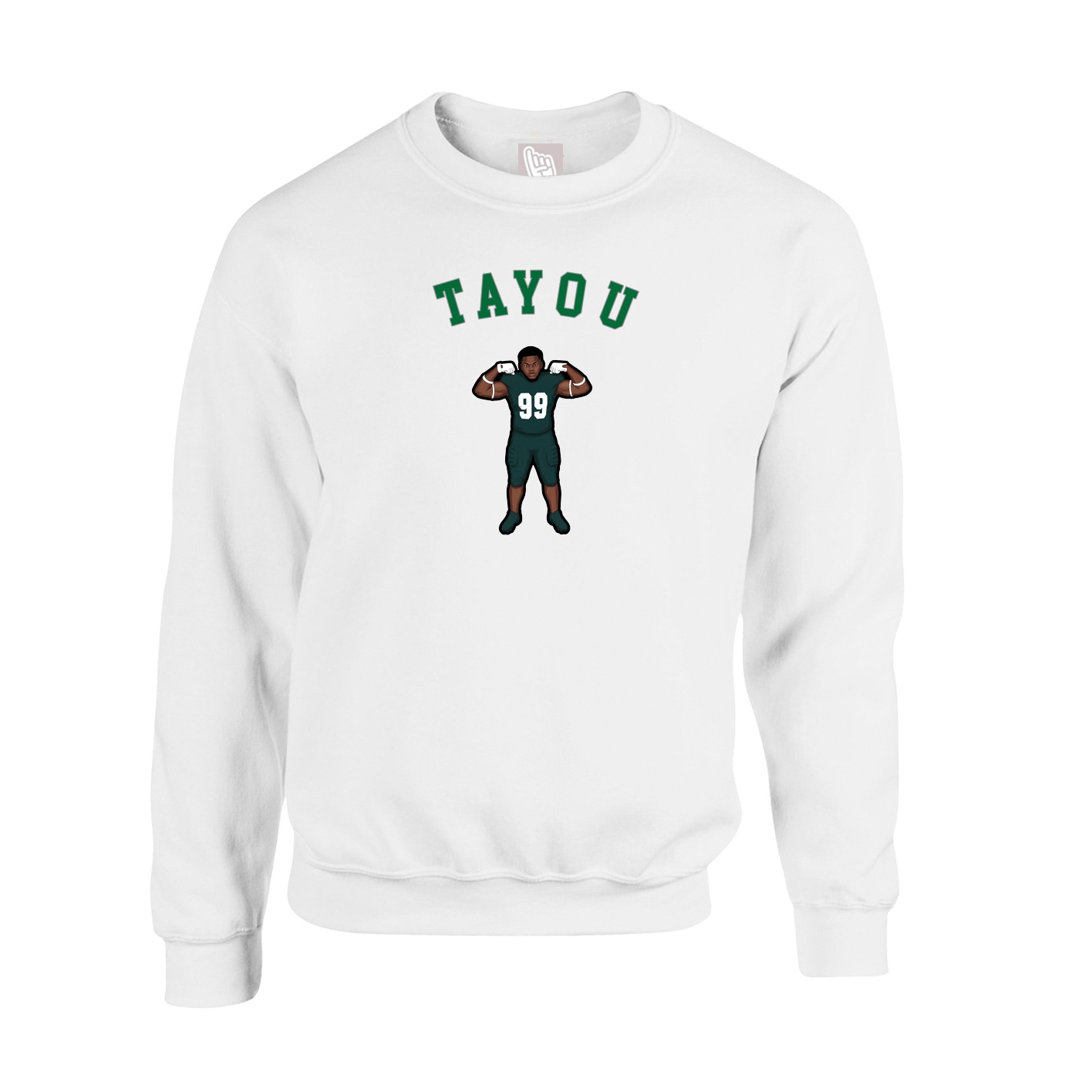 Fleece Crew — Shirsey Arch in White