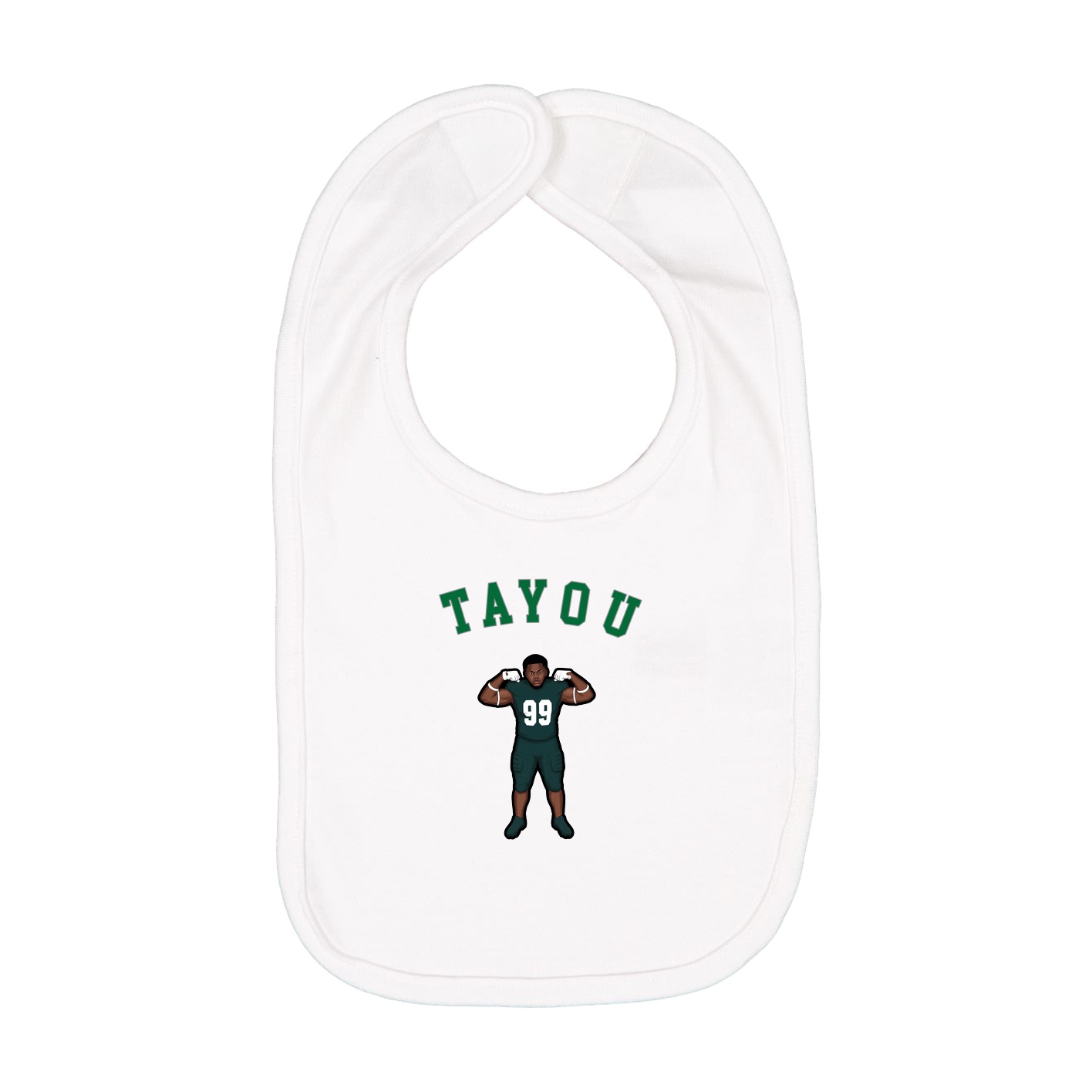 Infant Bib — Shirsey Arch in White